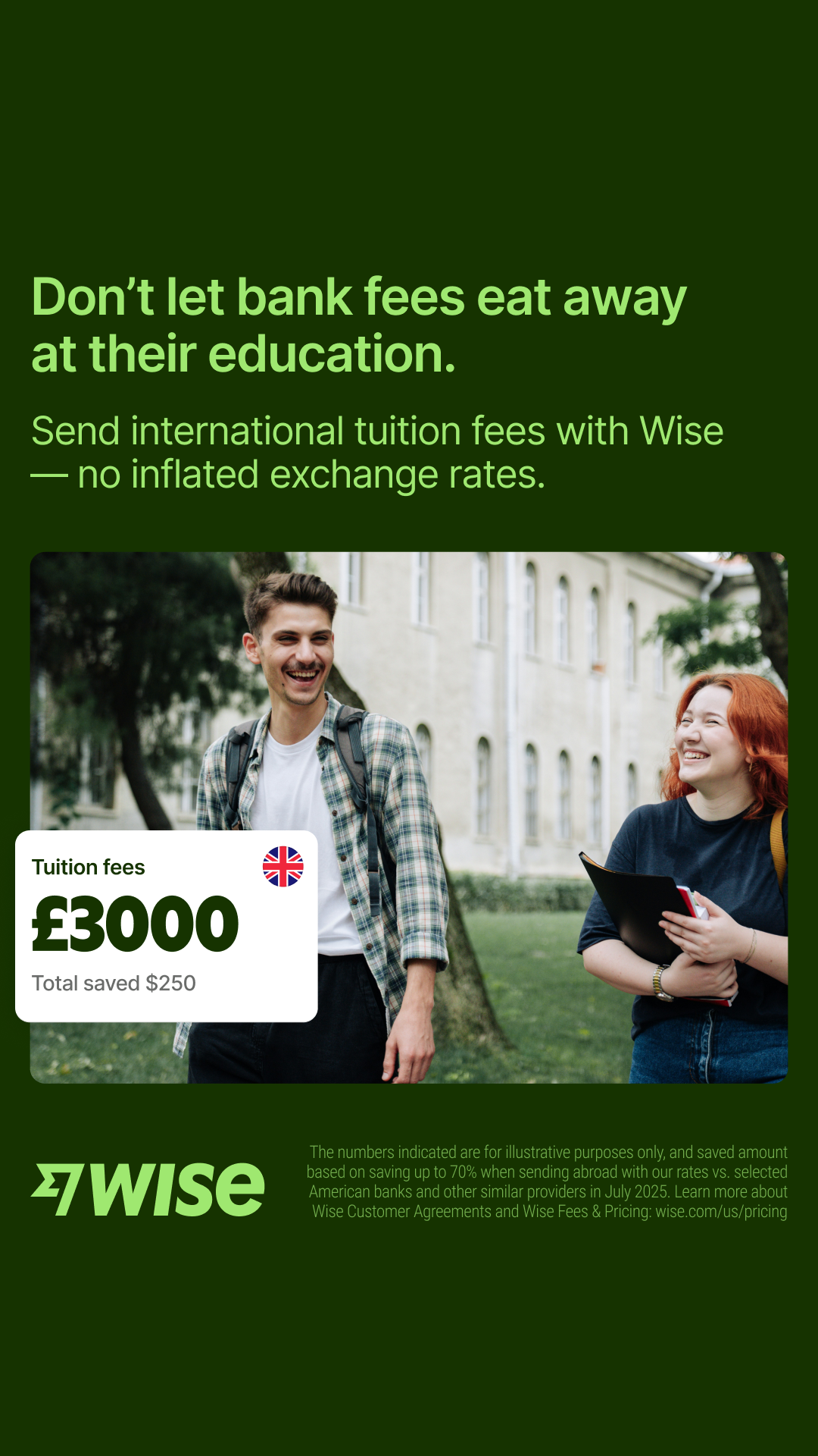 Wise Facebook ad