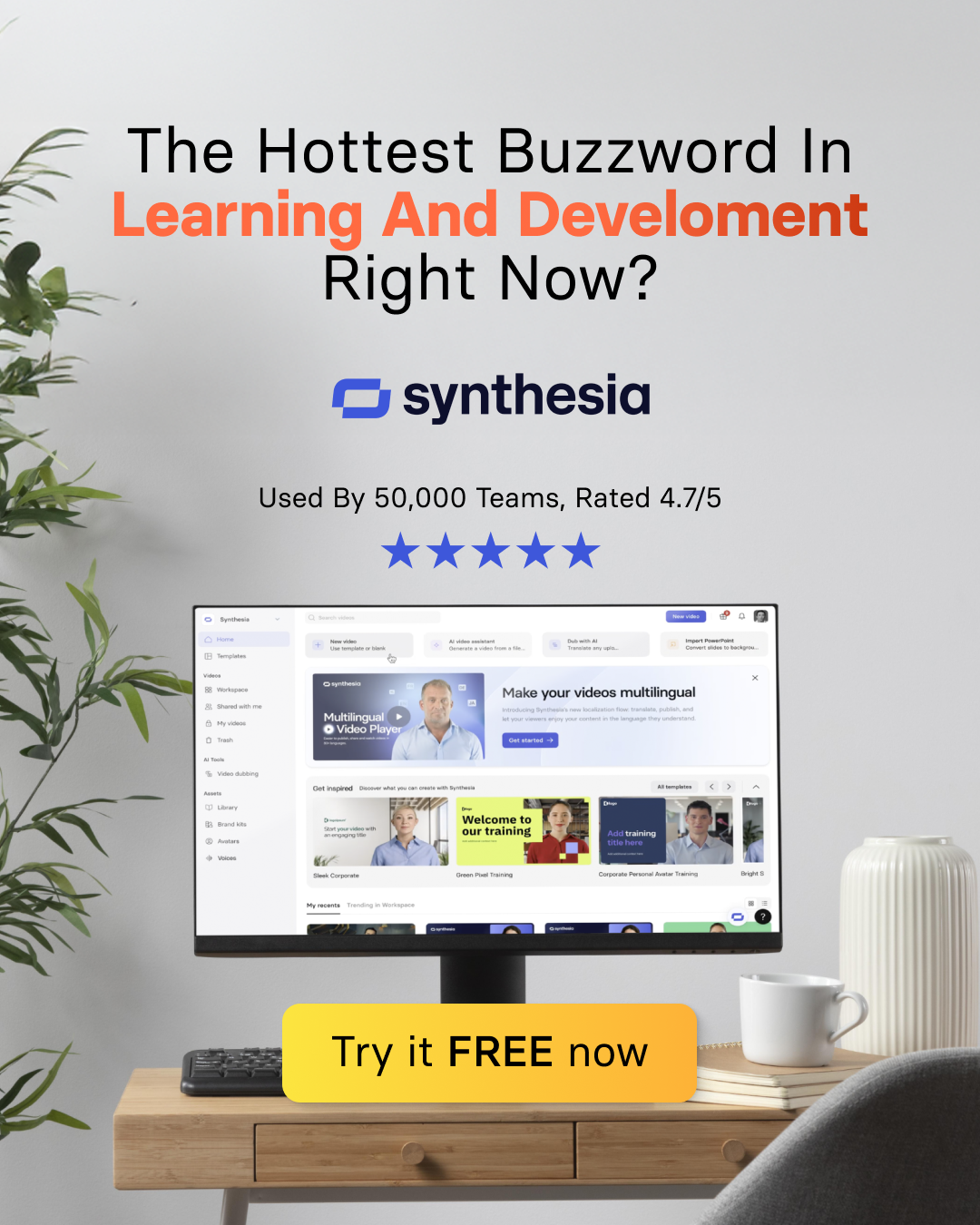 Synthesia Facebook ad