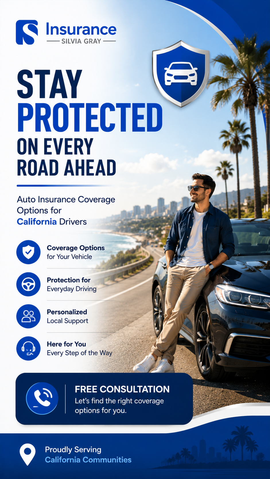 Silvia Gray, MBA Insurance Broker Facebook ad