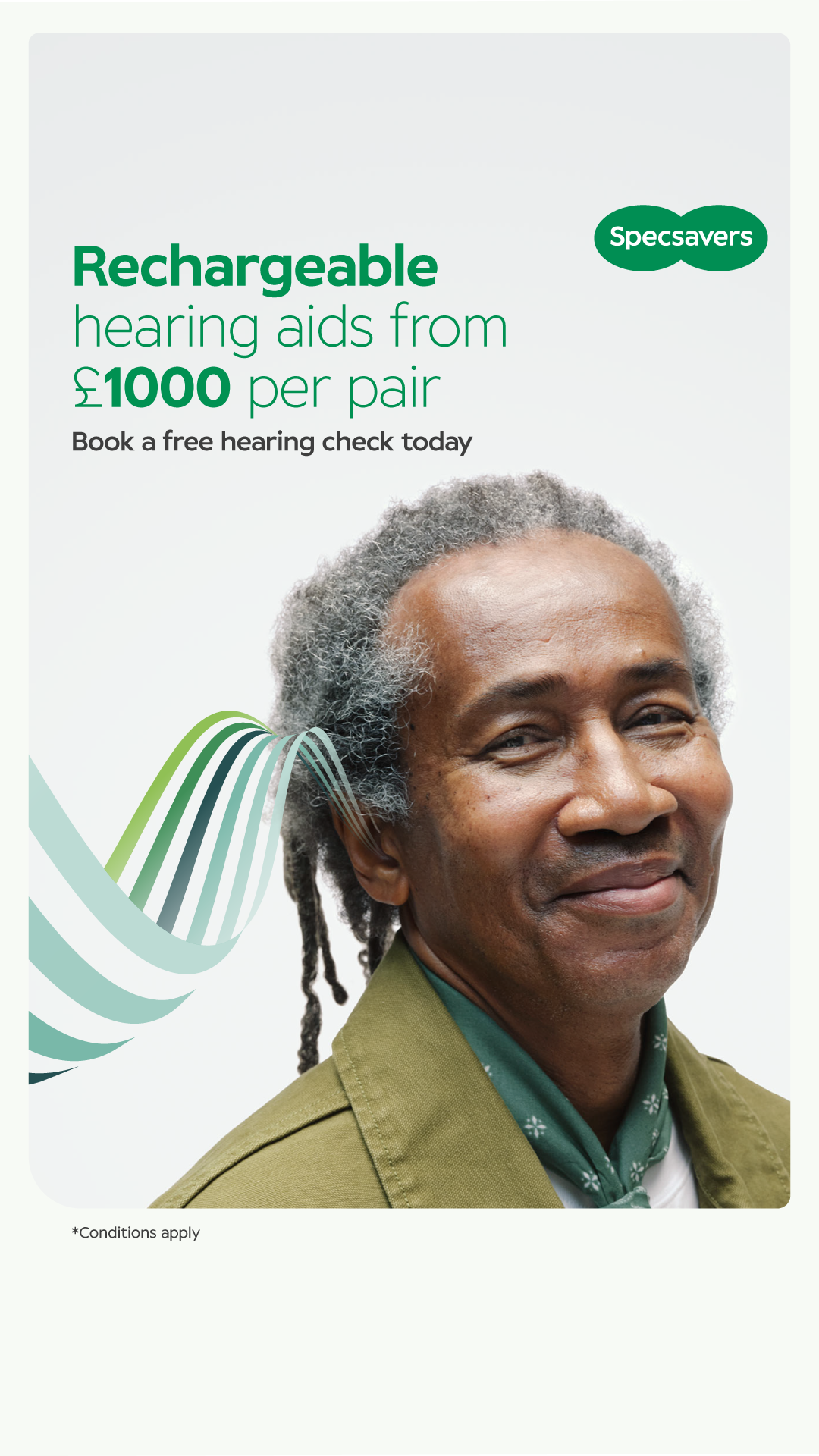 Specsavers Facebook ad: Book a hearing check