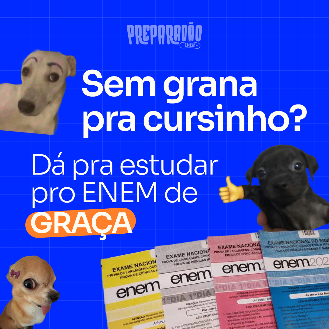 Preparadão ENEM Facebook ad: Sem grana pra cursinho?