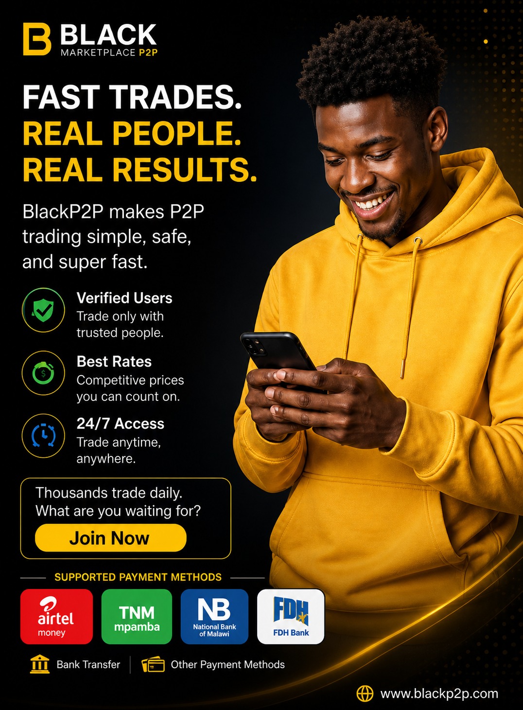 BLACK P2P Facebook ad: BP2P