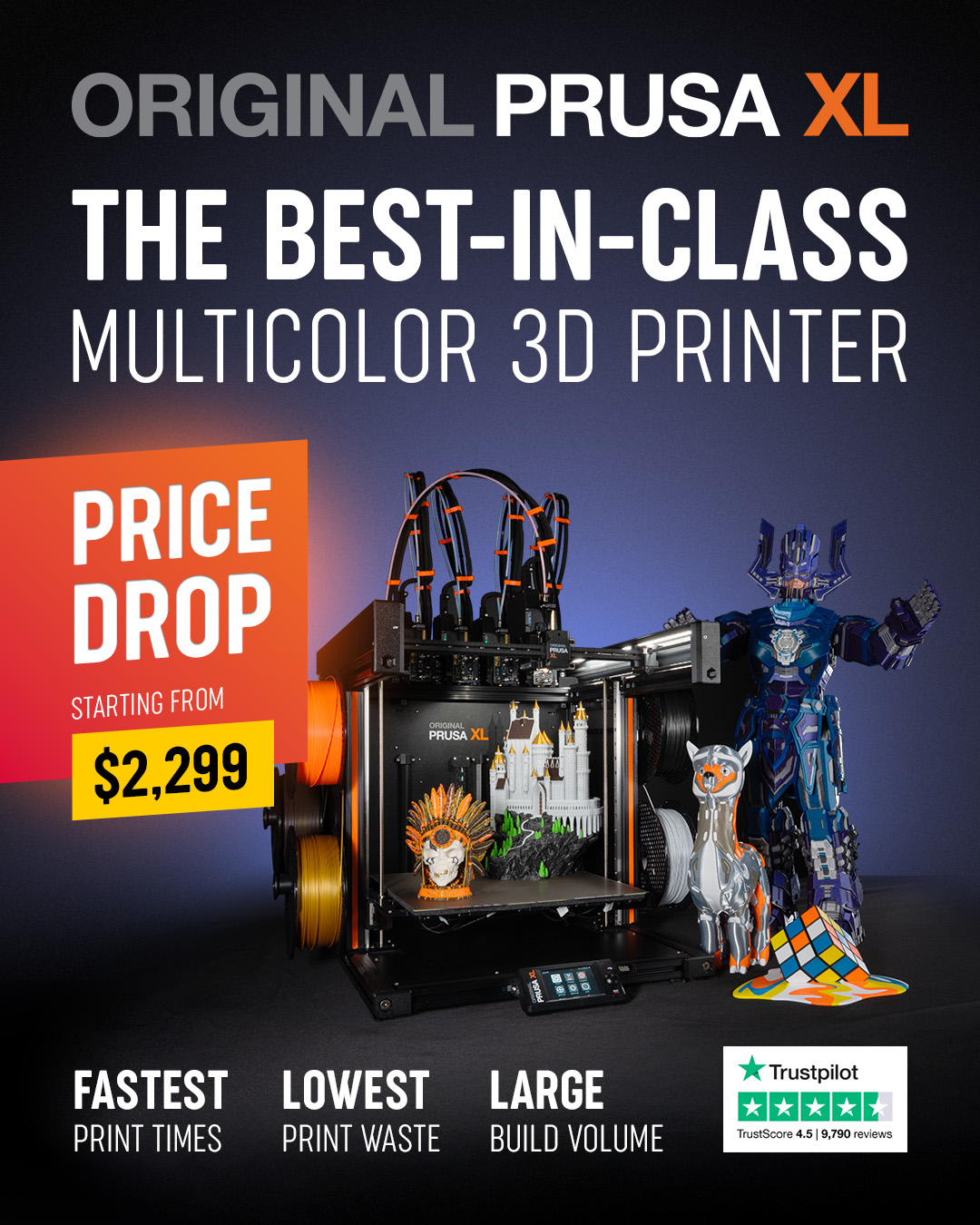 Prusa Research 3D printers Facebook ad
