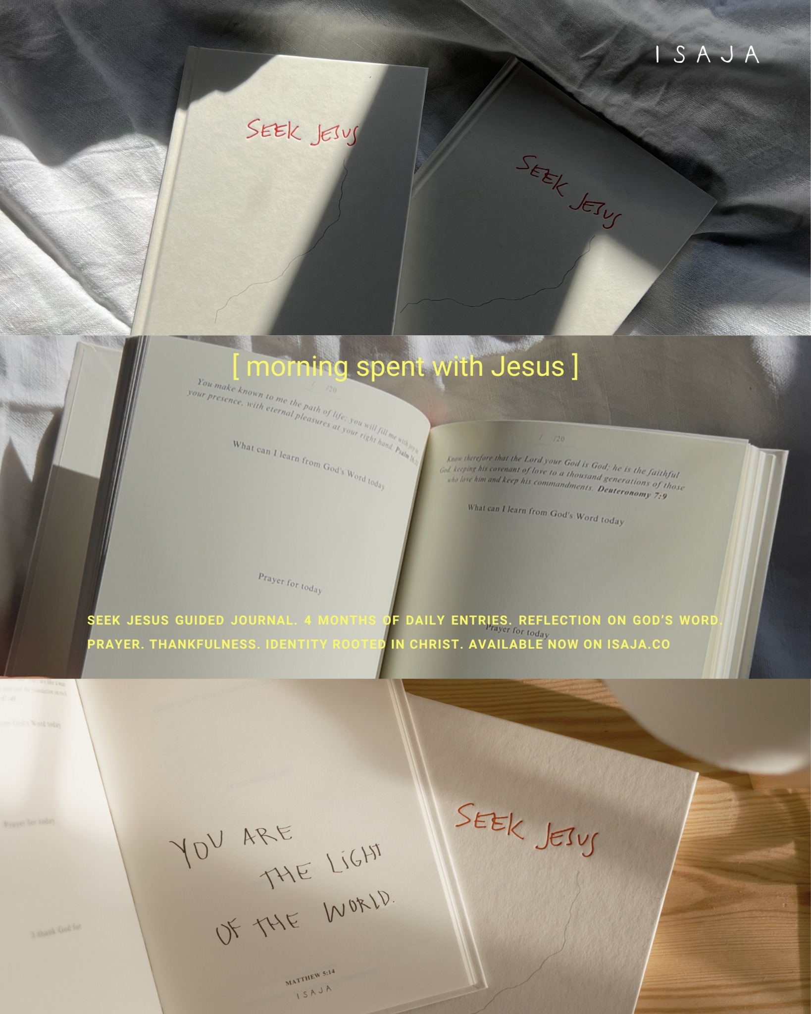 ISAJA Facebook ad: Seek Jesus Journal - Back in stock