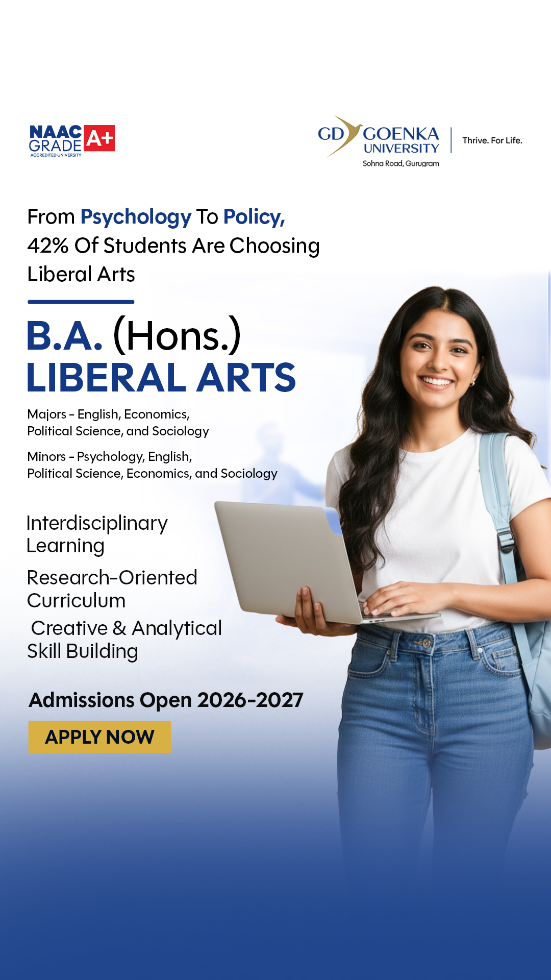 GD Goenka University Facebook ad