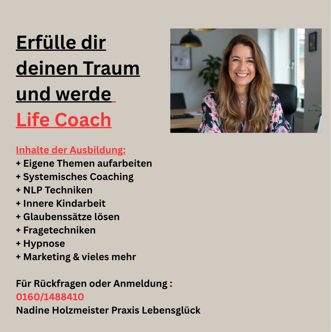 praxis_lebensglueck Facebook ad: LIFE COACH AUSBILDUNG - START SEPTEMBER 2026