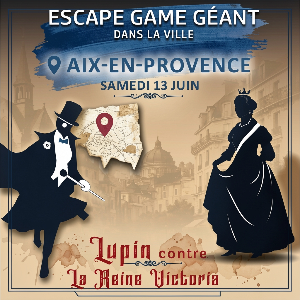 Lupin dans la Ville Facebook ad: ESCAPE GAME GEANT