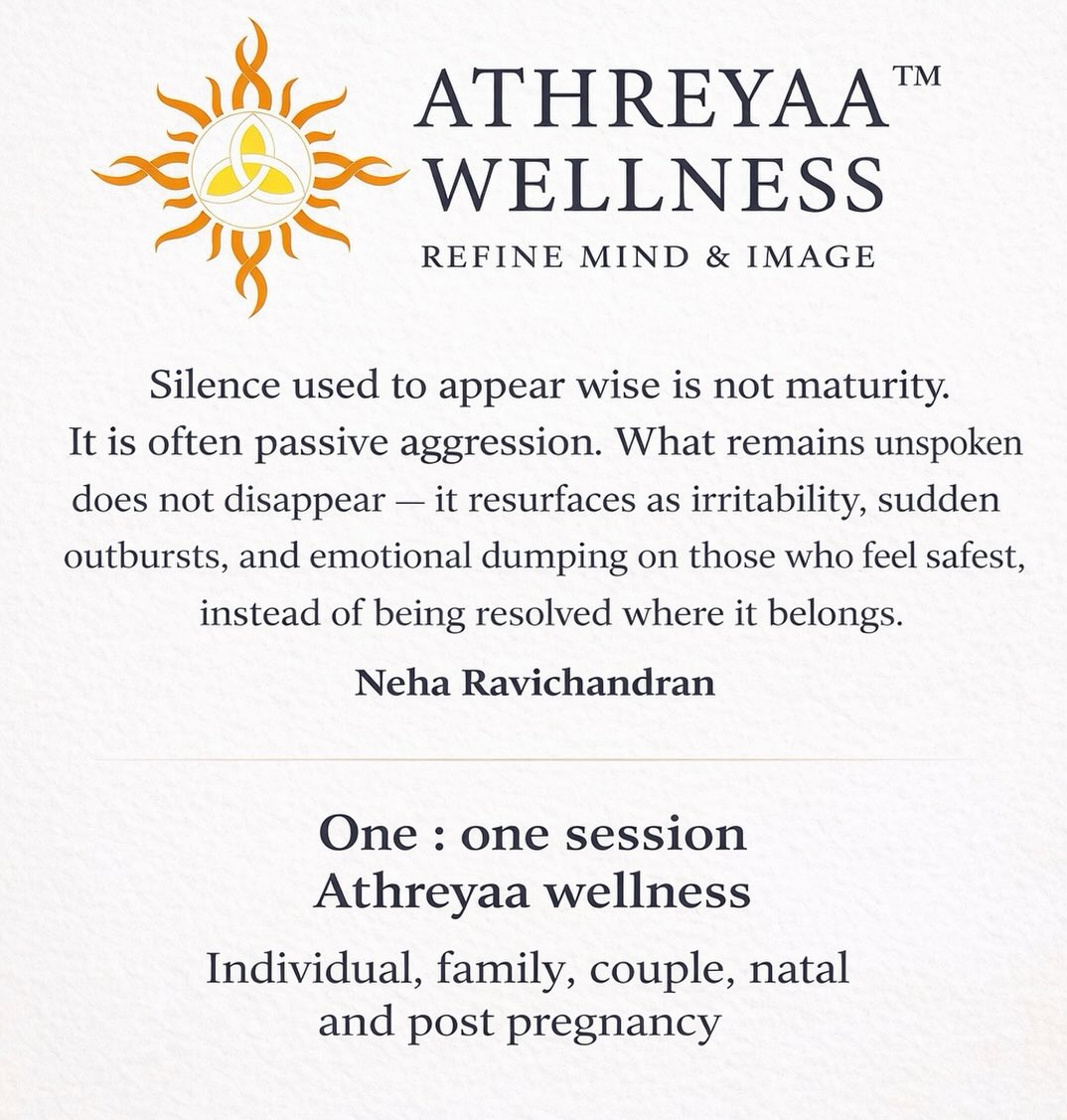 Athreyaa Wellness Facebook ad: Neha Ravichandran (@athreyaa_wellness) • Instagram photos…