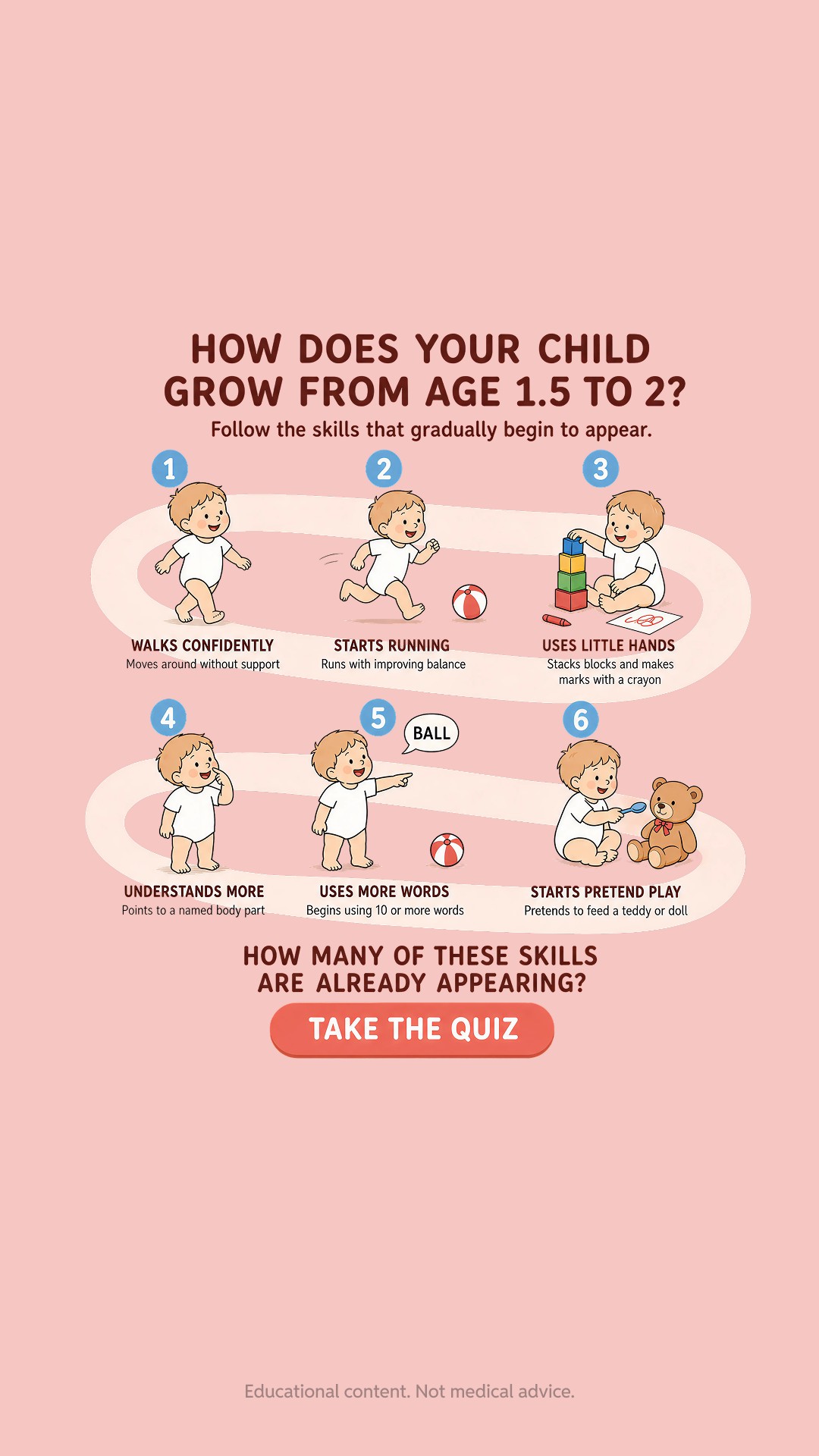 Gentle Toddler Parenting Facebook ad: Is your child developing on track?