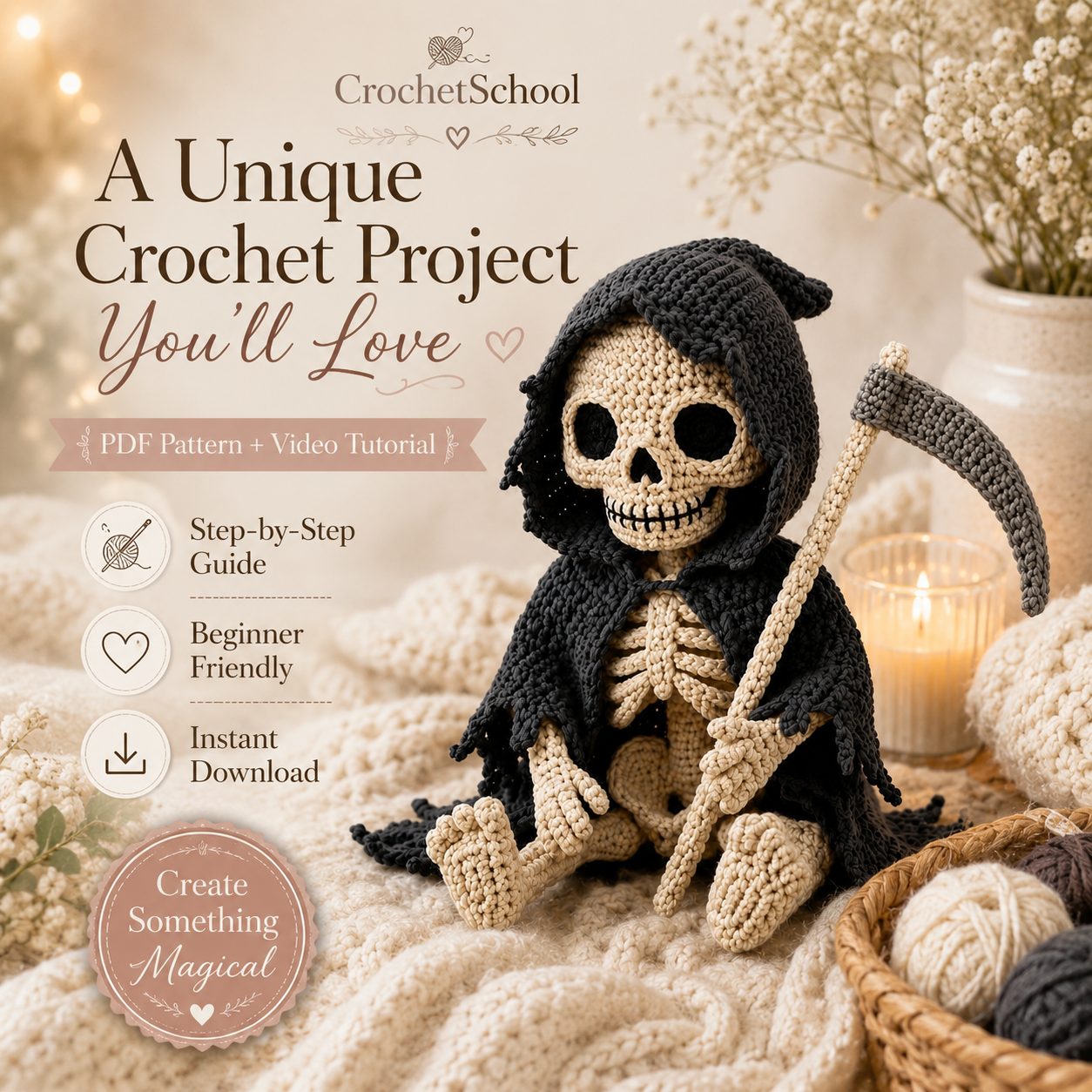 Crochet school Facebook ad
