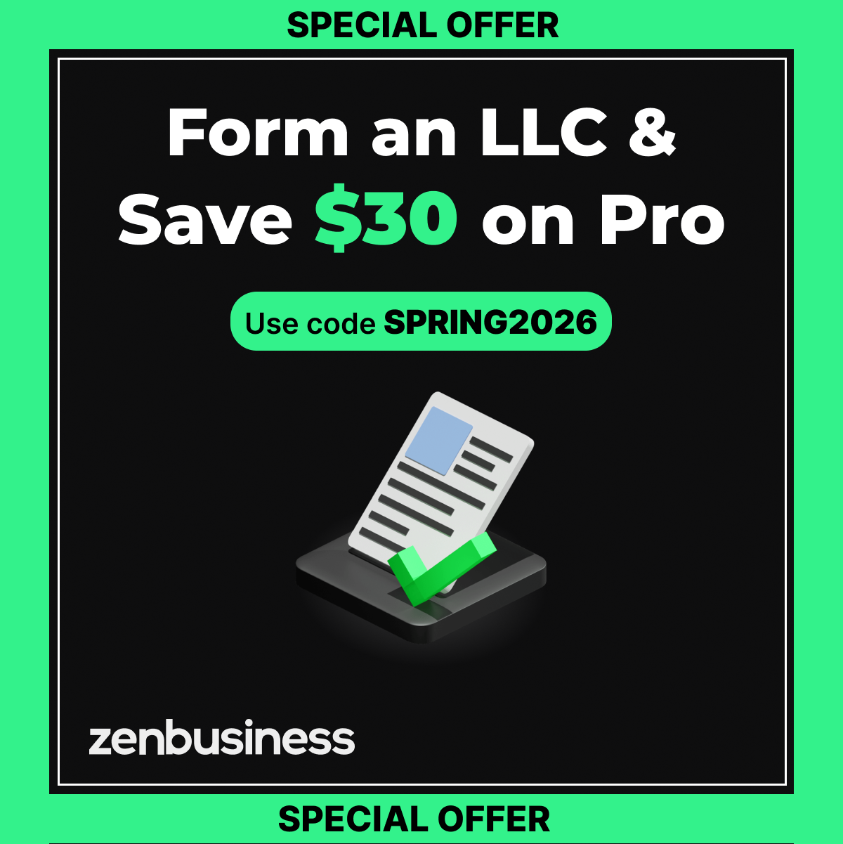 ZenBusiness Facebook ad
