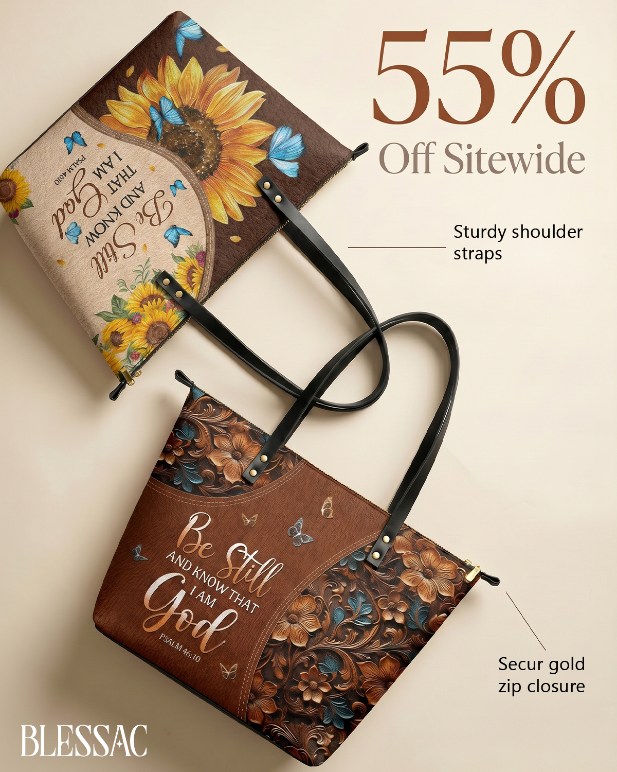 Blessac - Leather Handbags Inspired by Bible Verses Facebook ad