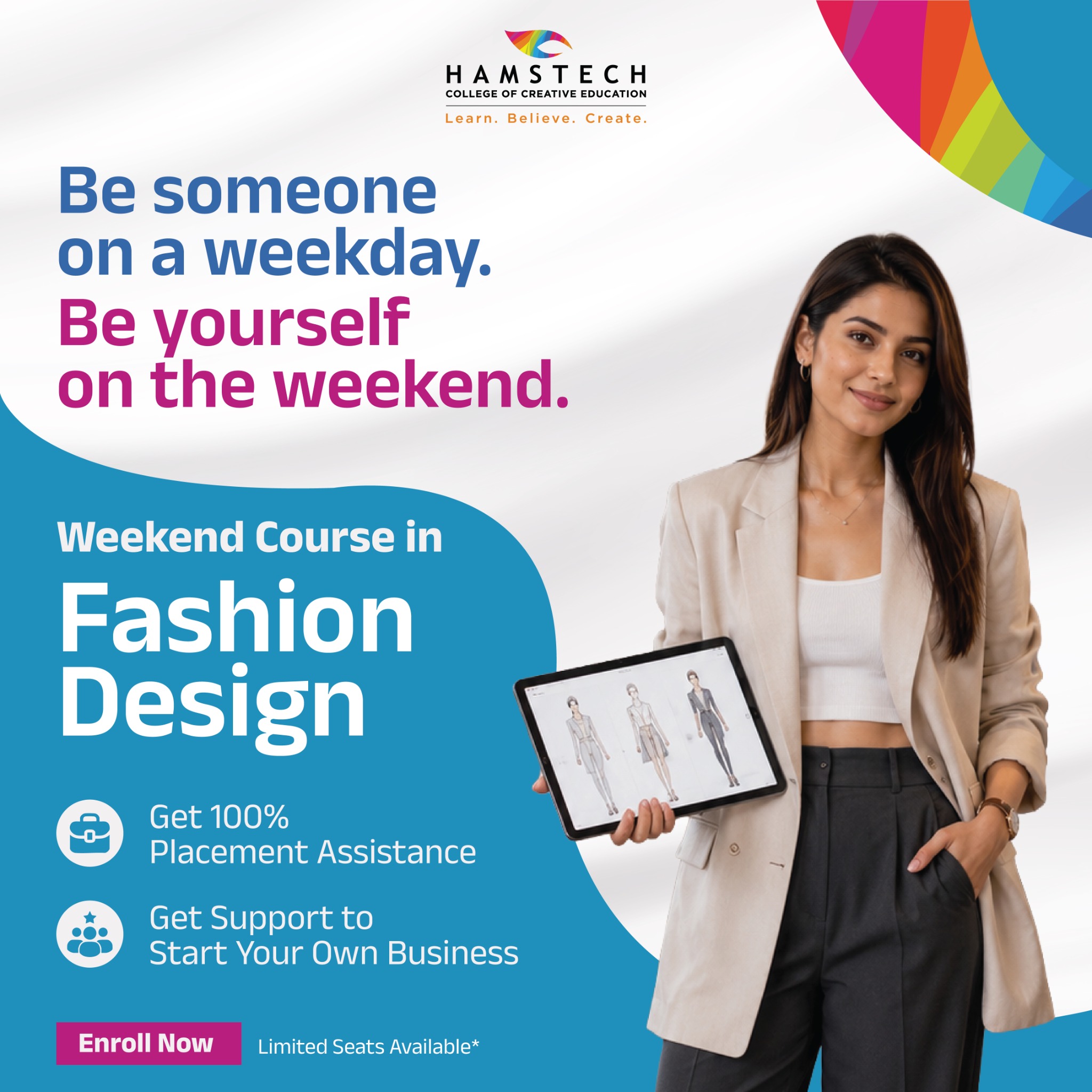 Hamstech College of Creative Education Facebook ad