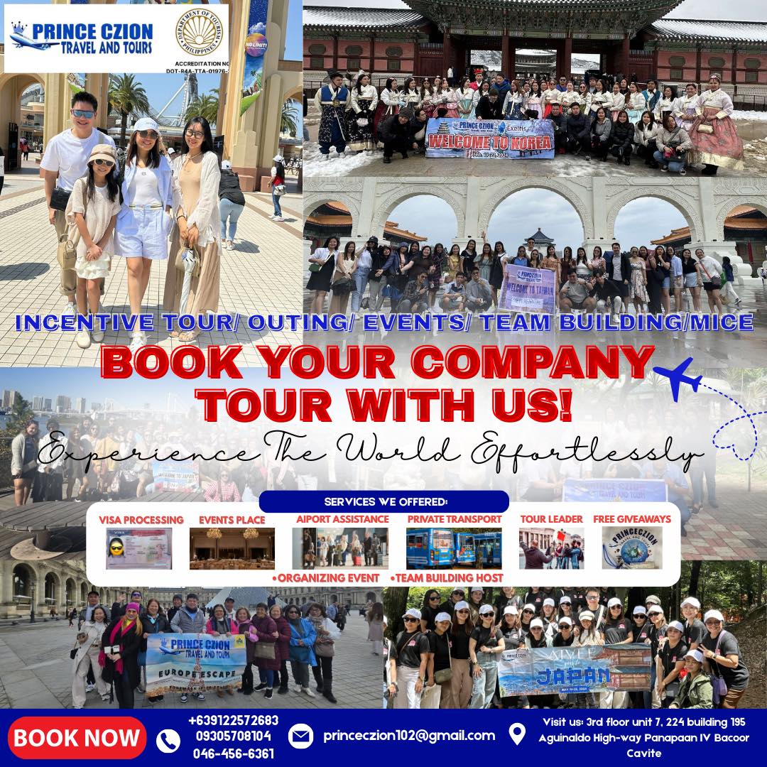 Prince CZION Travel & Tours Facebook ad: Don’t Just Dream It.