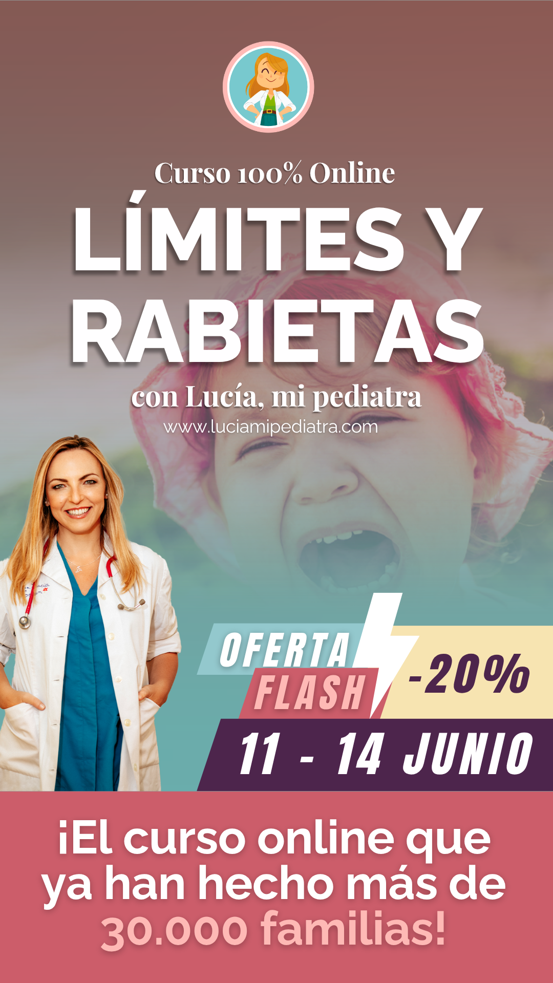Lucía, mi pediatra Facebook ad