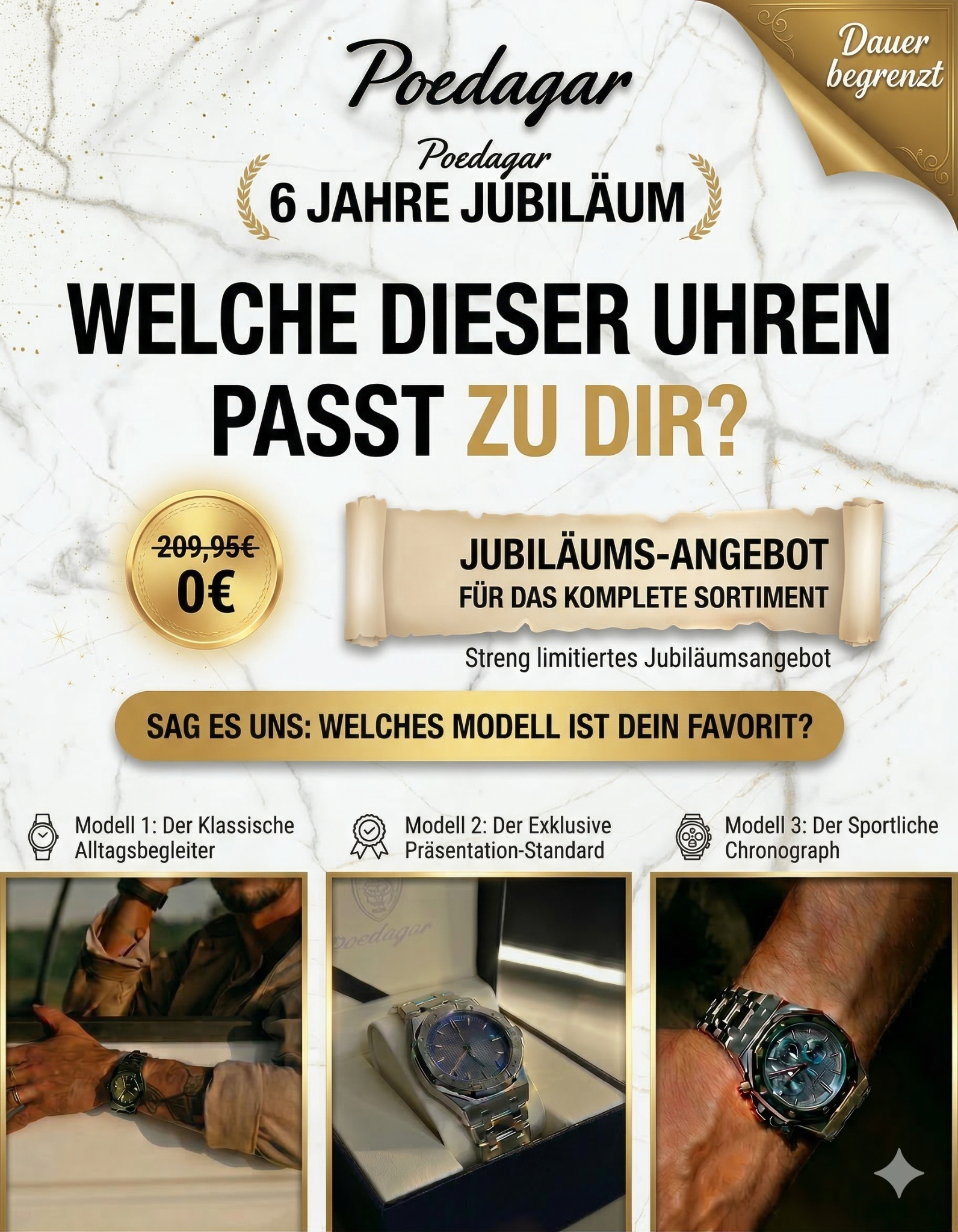 Poedagar Facebook ad: OFFIZIELLER STORE: 2 FÜR 1!.