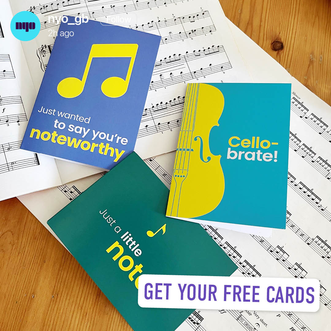 The National Youth Orchestra Facebook ad: Strike a chord with your free greeting cards