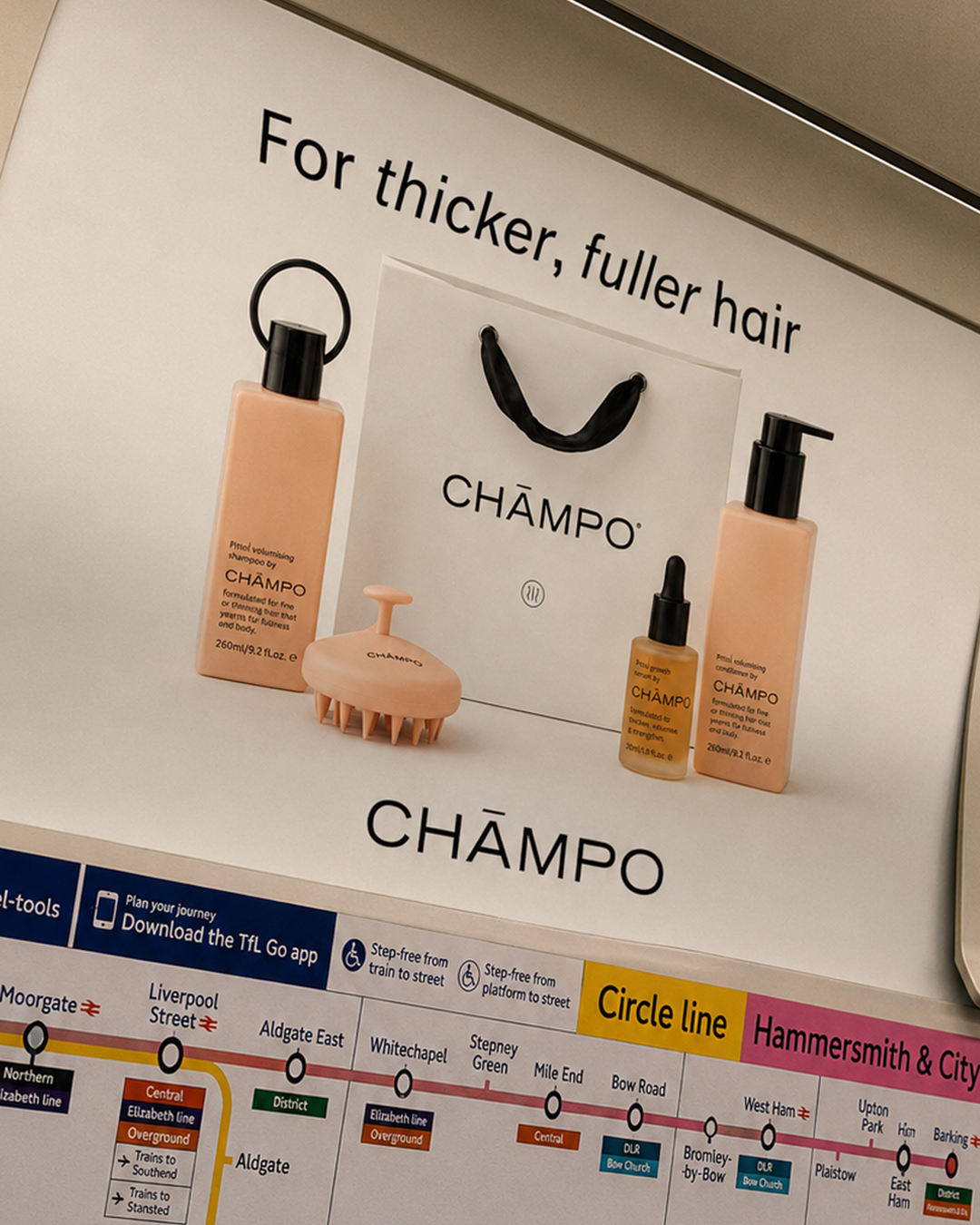 Chāmpo Haircare Facebook ad: For Thicker, Fuller Hair