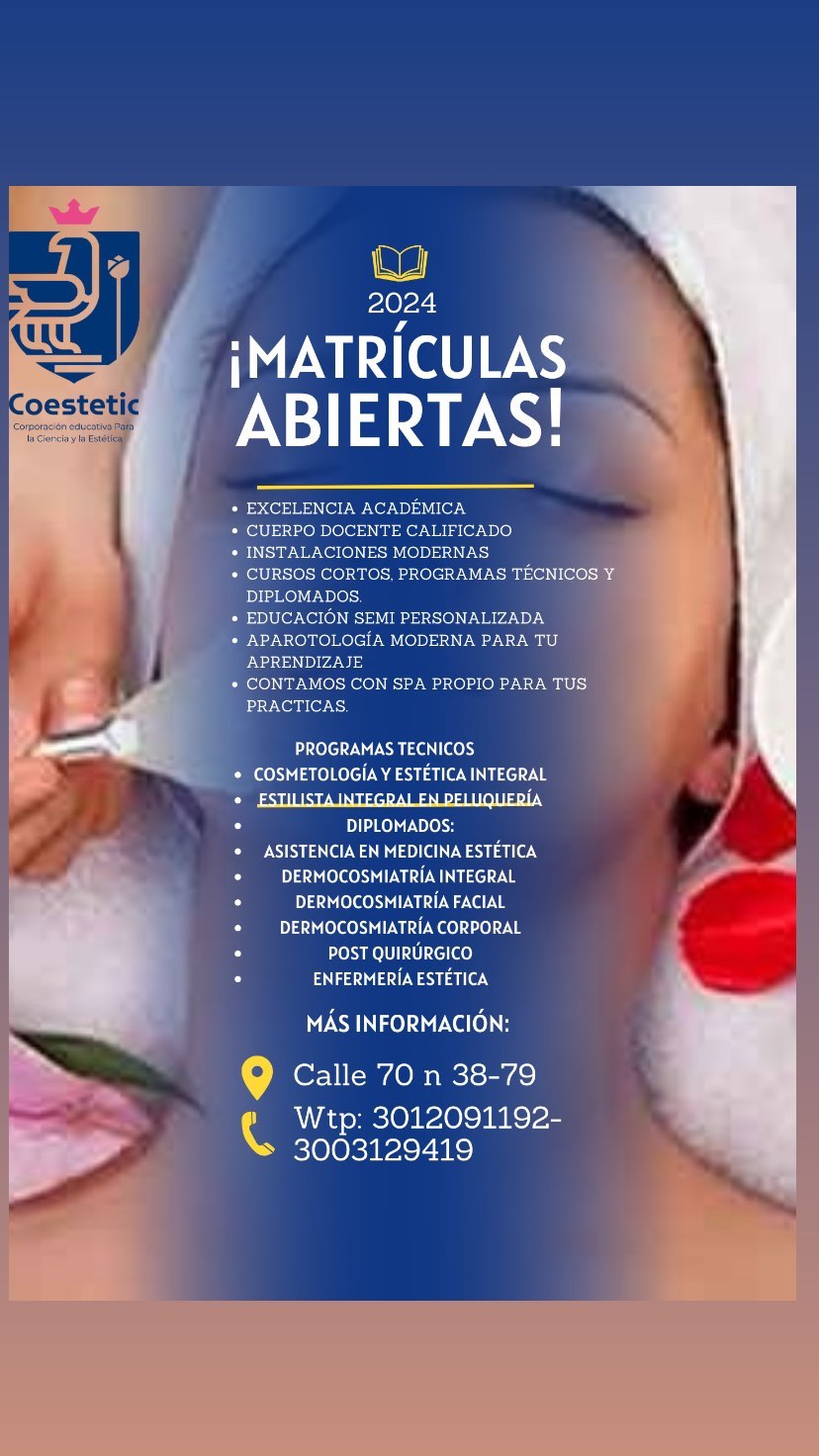 Coestetic Barranquilla- Colombia Facebook ad: Obtén doble titulación, estudios técnicos en 6, 9…