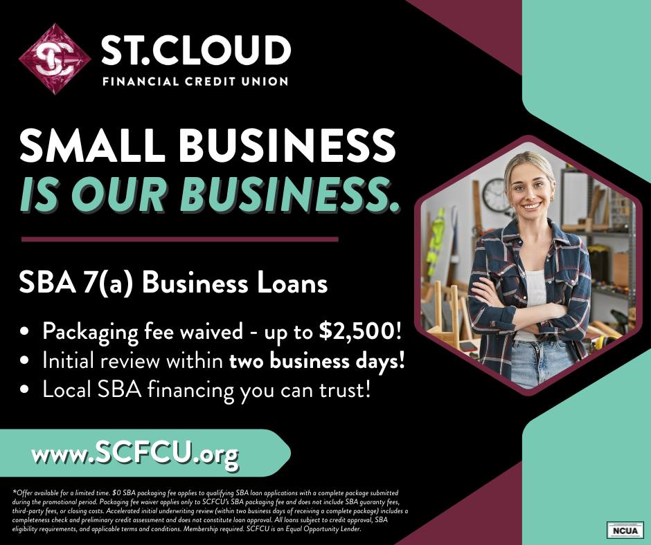 St. Cloud Financial Credit Union Facebook ad: At SCFCU, Small Business is Our Business