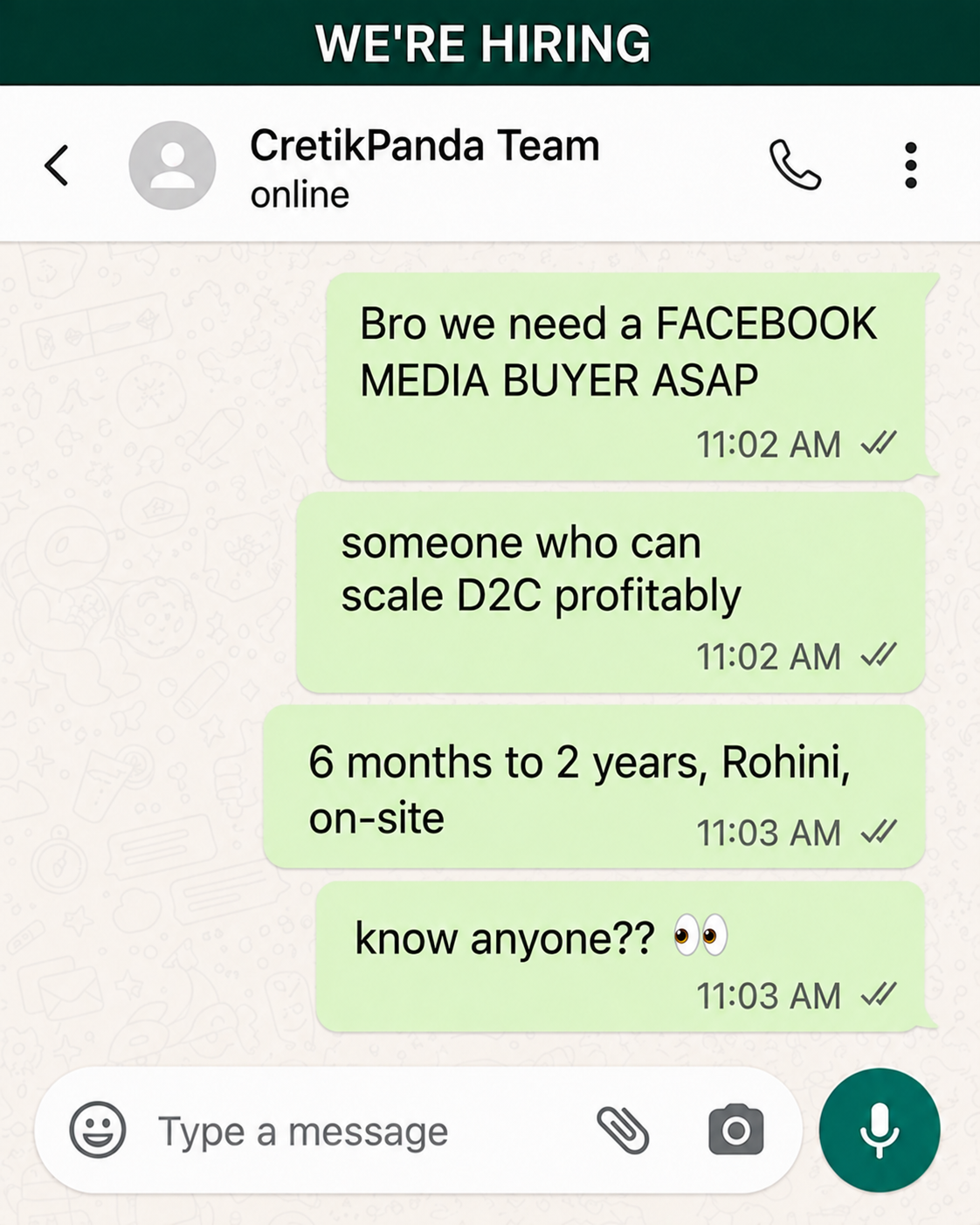 Cretikpanda Facebook ad