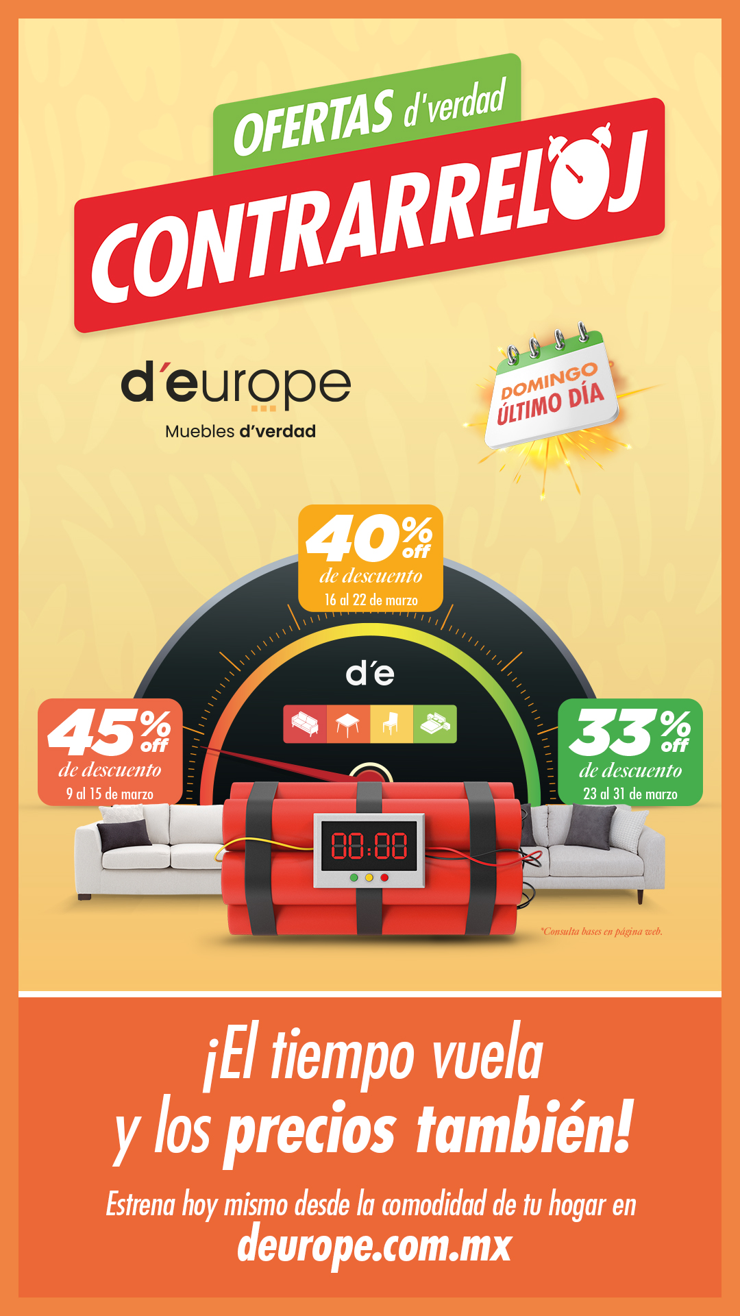 Muebles D'Europe Facebook ad from Mar 9, 2026