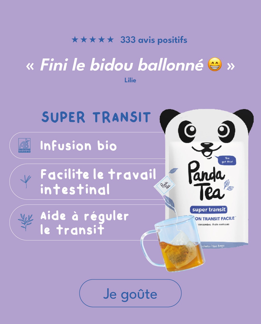 Panda Tea ad creative