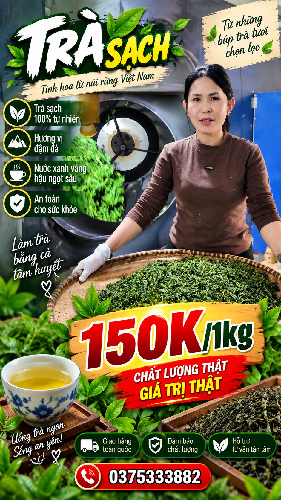 Trà Cổ Truyền Tuấn Tú Facebook ad: CÔ CHÚ ĐANG TÌM TRÀ 150K/1KG? GỌI 0375.333.882)