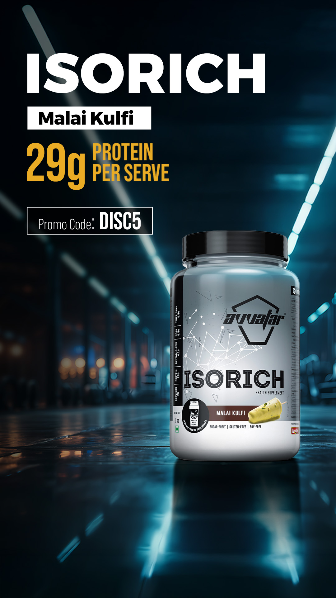 Avvatar Sports Nutrition Facebook ad