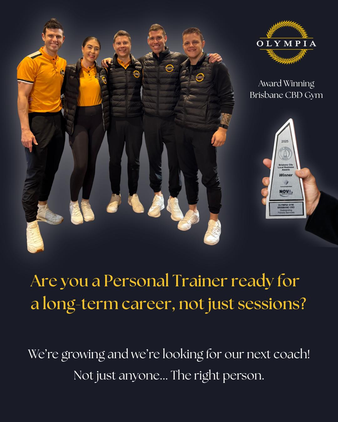 Olympia Transformations - Brisbane CBD Facebook ad: BRISBANE CITY’S BEST GYM IS HIRING