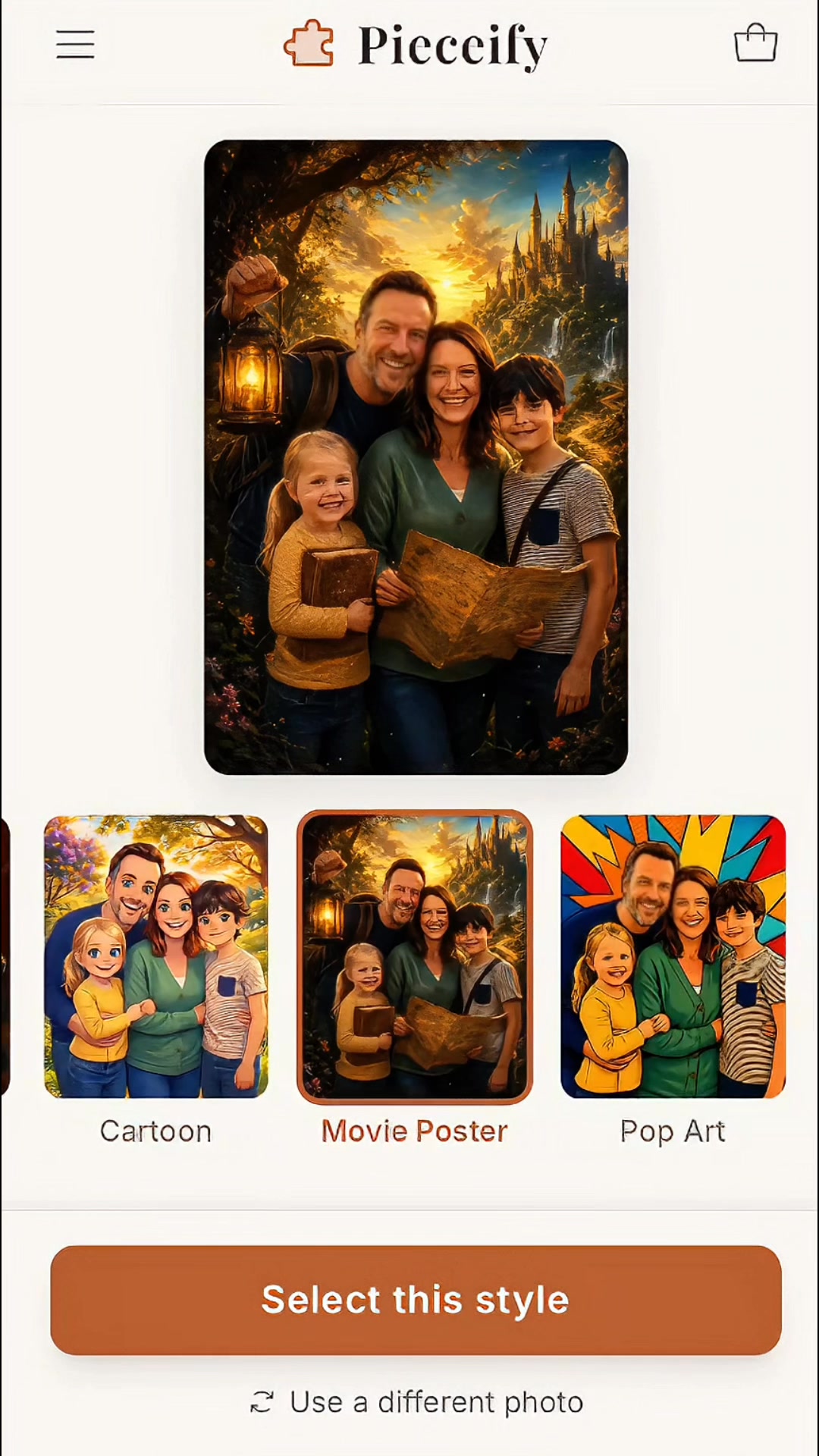 Pieceify Facebook ad: My family was shocked when they saw this puzzle!