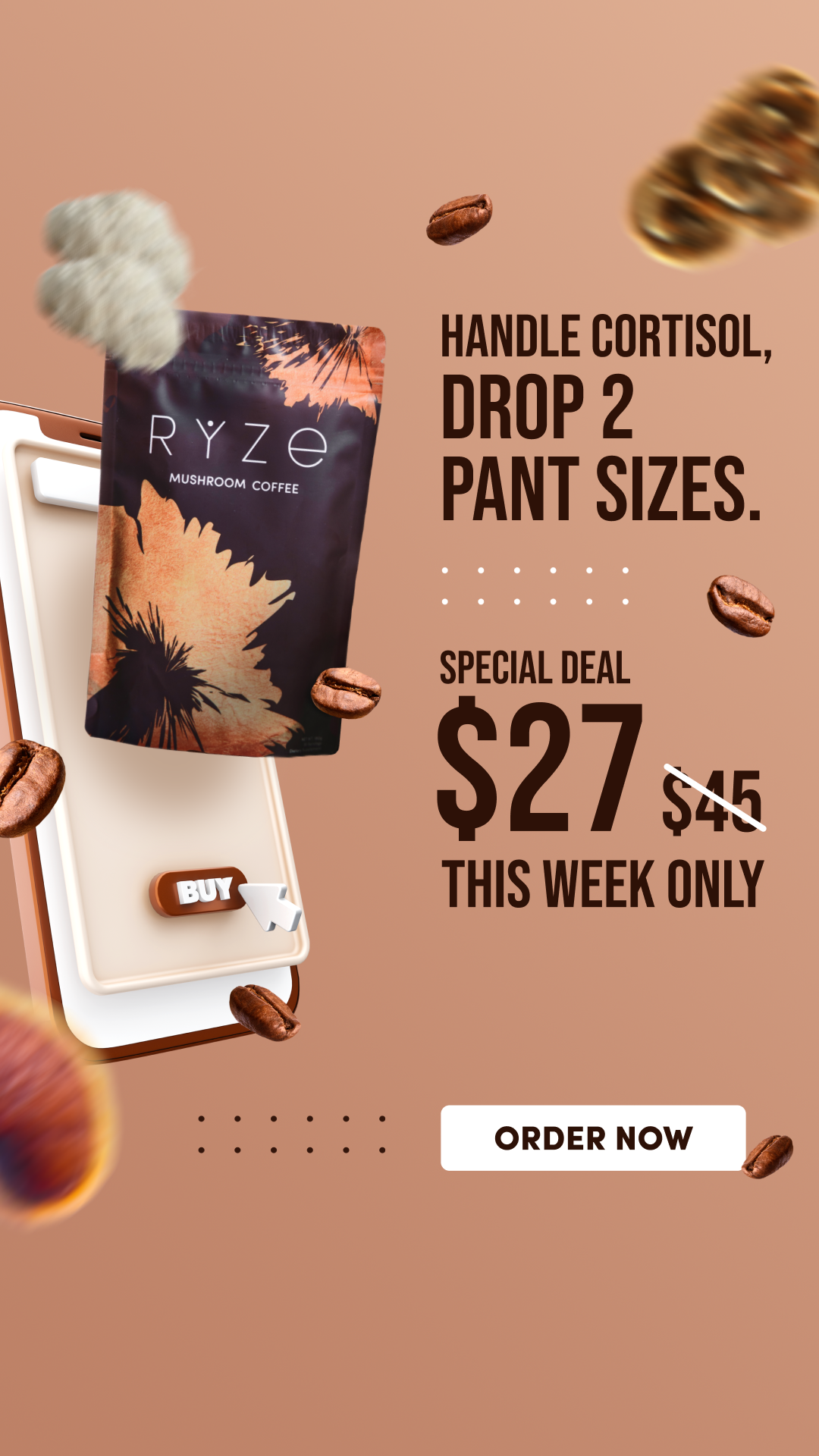 RYZE Superfoods Facebook ad
