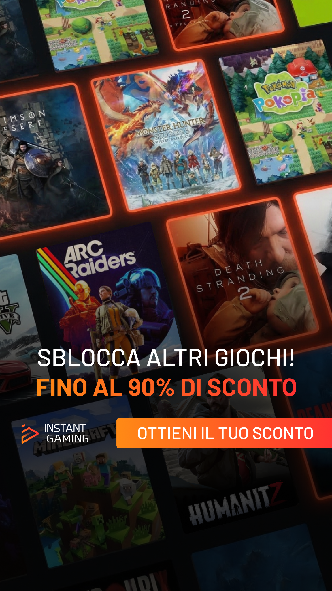 Instant Gaming Facebook ad