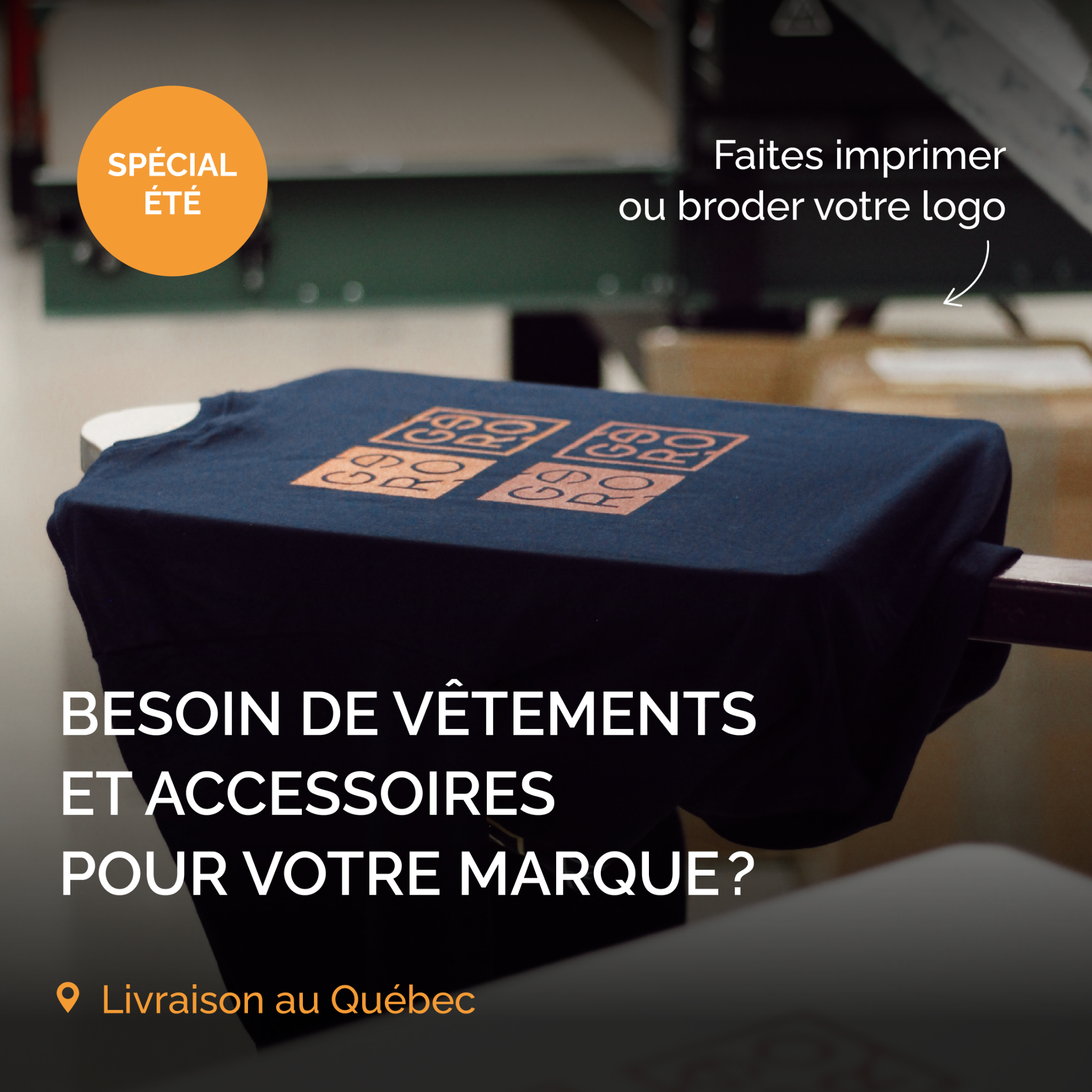 Gé-Ro Facebook ad: Cet été, habillez votre équipe aux couleurs de…