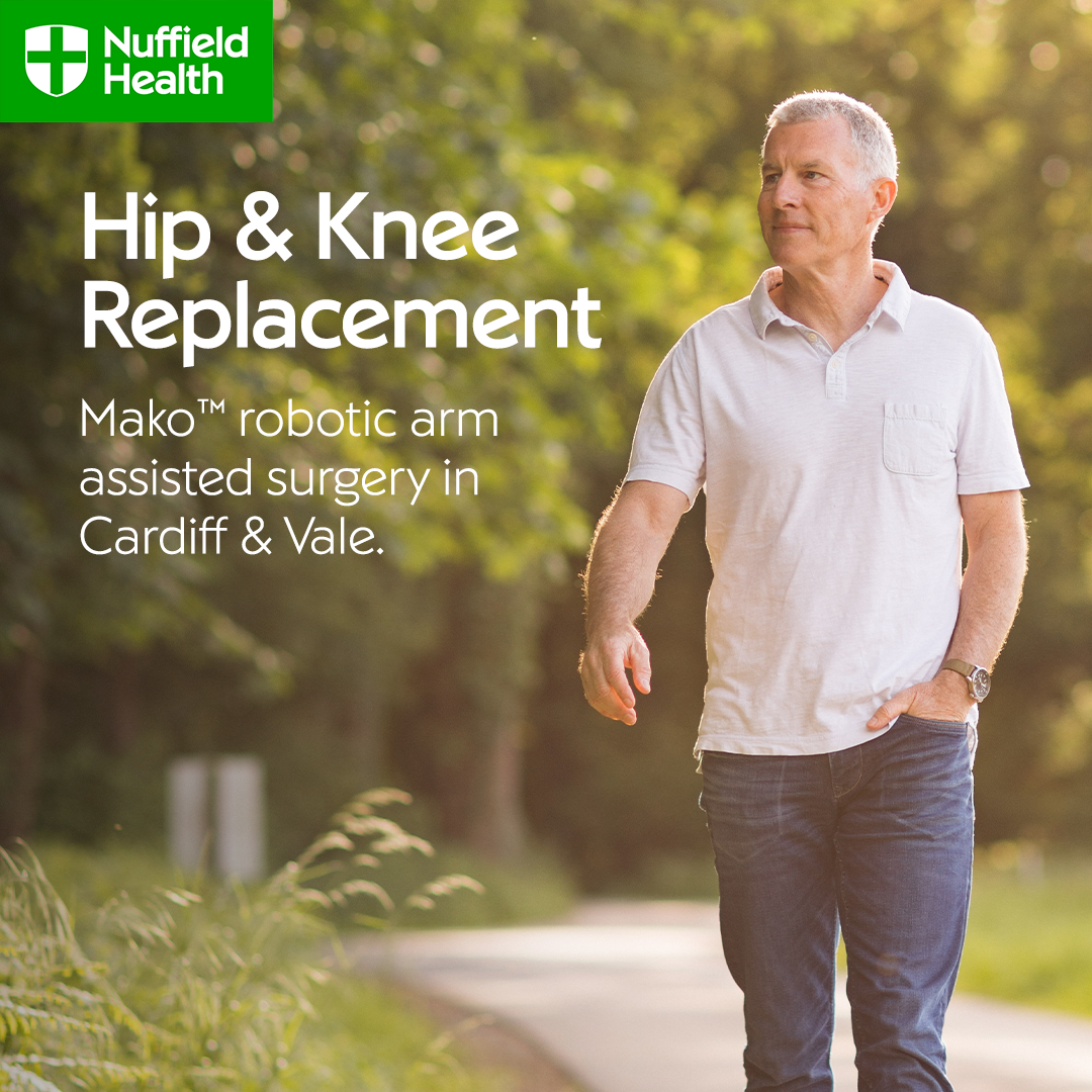 Nuffield Health Cardiff & Vale Hospitals Facebook ad: Hip & Knee Replacement