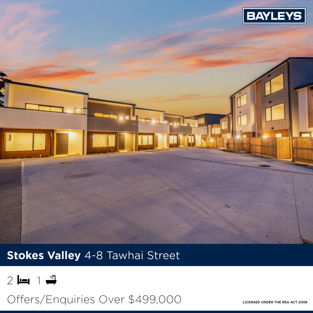 Bayleys Wellington Facebook ad: Your new home journey starts from $499,000