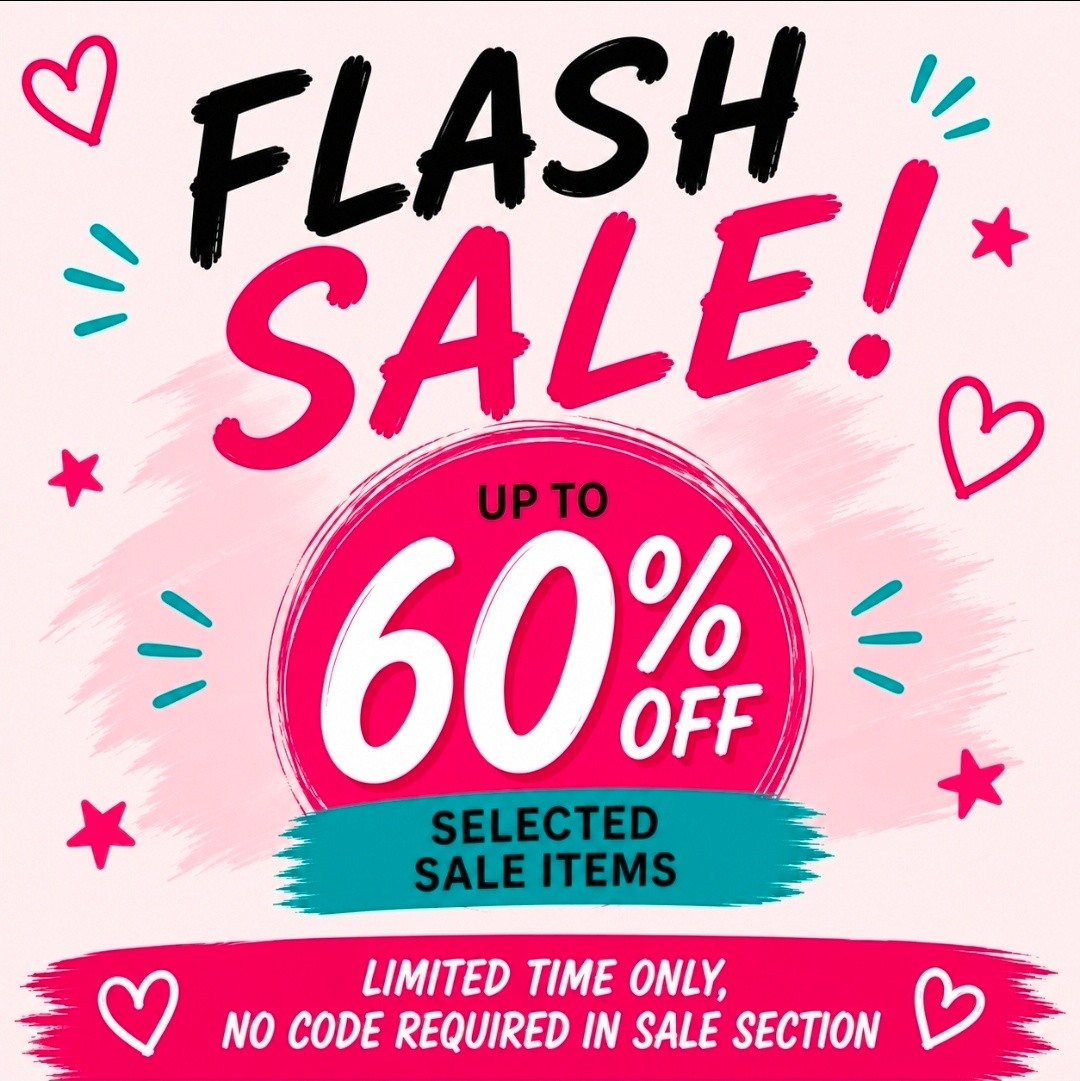 Tazmyrtle Designs Facebook ad: UP TO 60% OFF SALE ITEMS