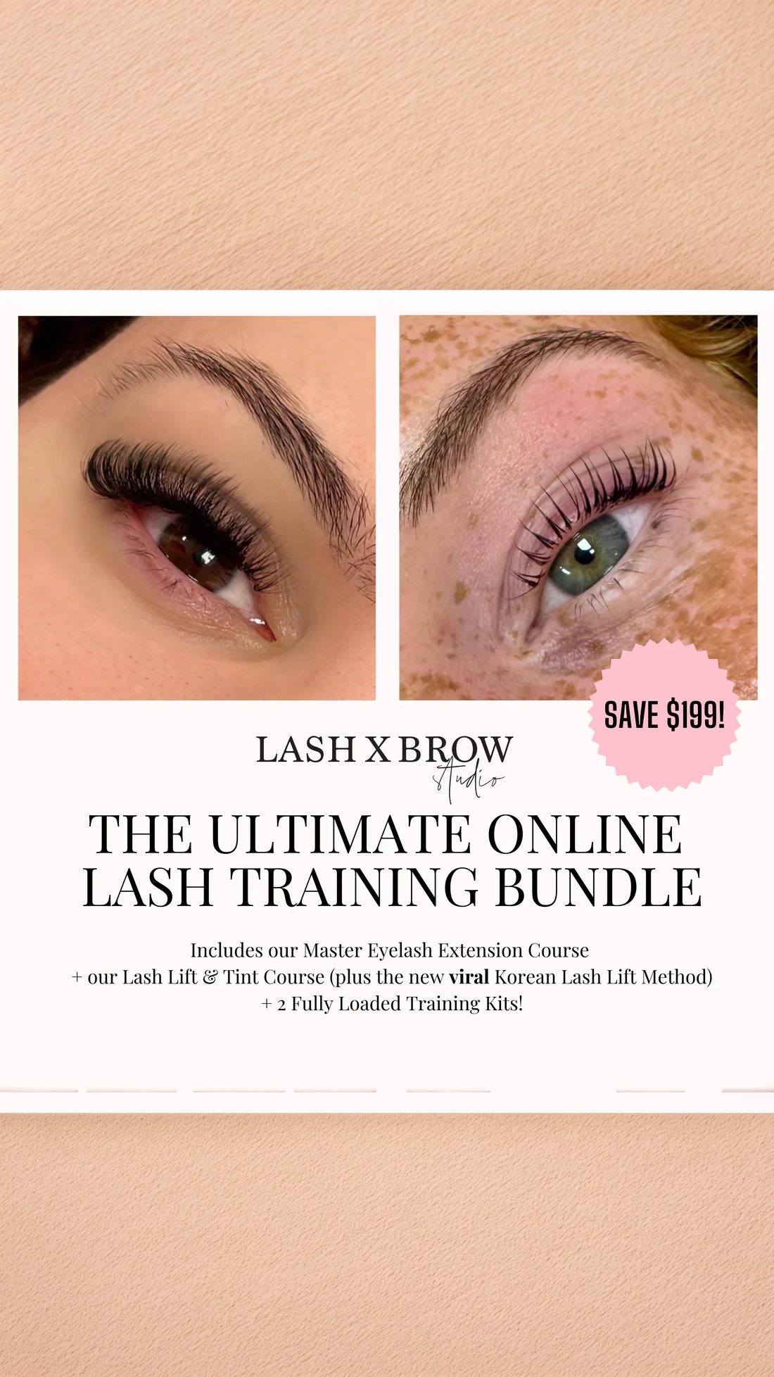 Lash X Brow Studio Facebook ad