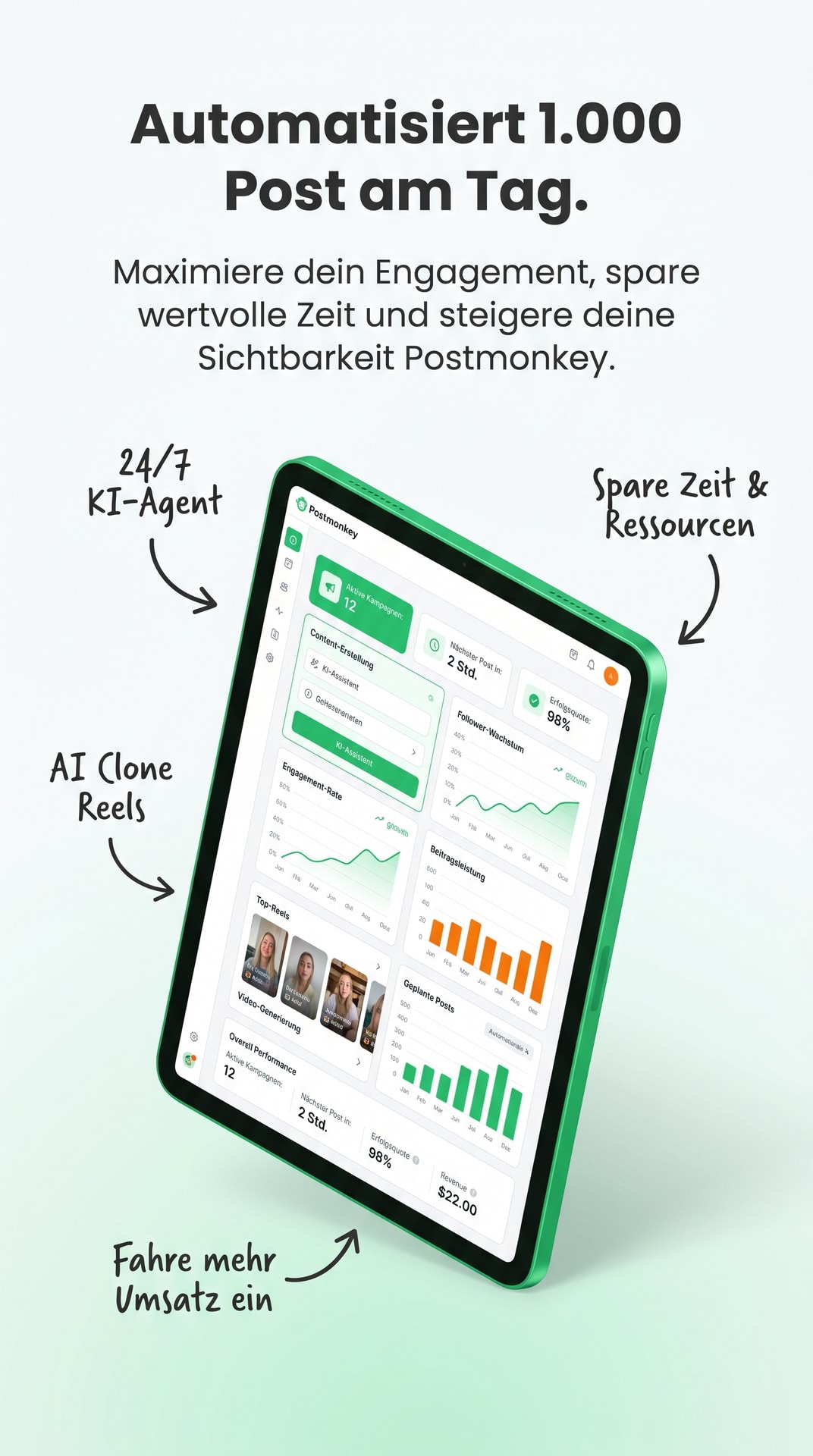 Paul Roth Facebook ad: 30.000 Posts im Monat automatisiert