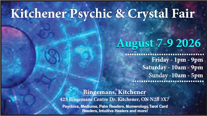 Psychic Fairs Facebook ad: Kitchener / Waterloo Psychic & Crystal Fair