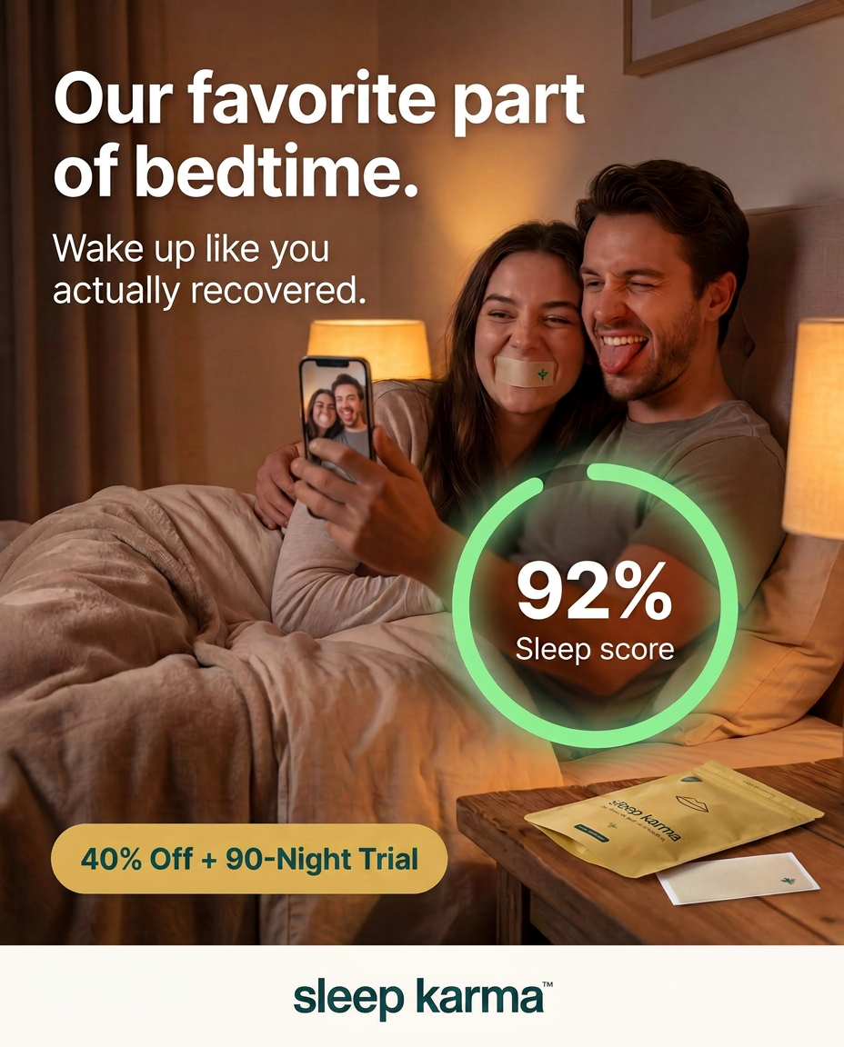 Sleep Karma Facebook ad: Wake Up Like You Actually Recovered