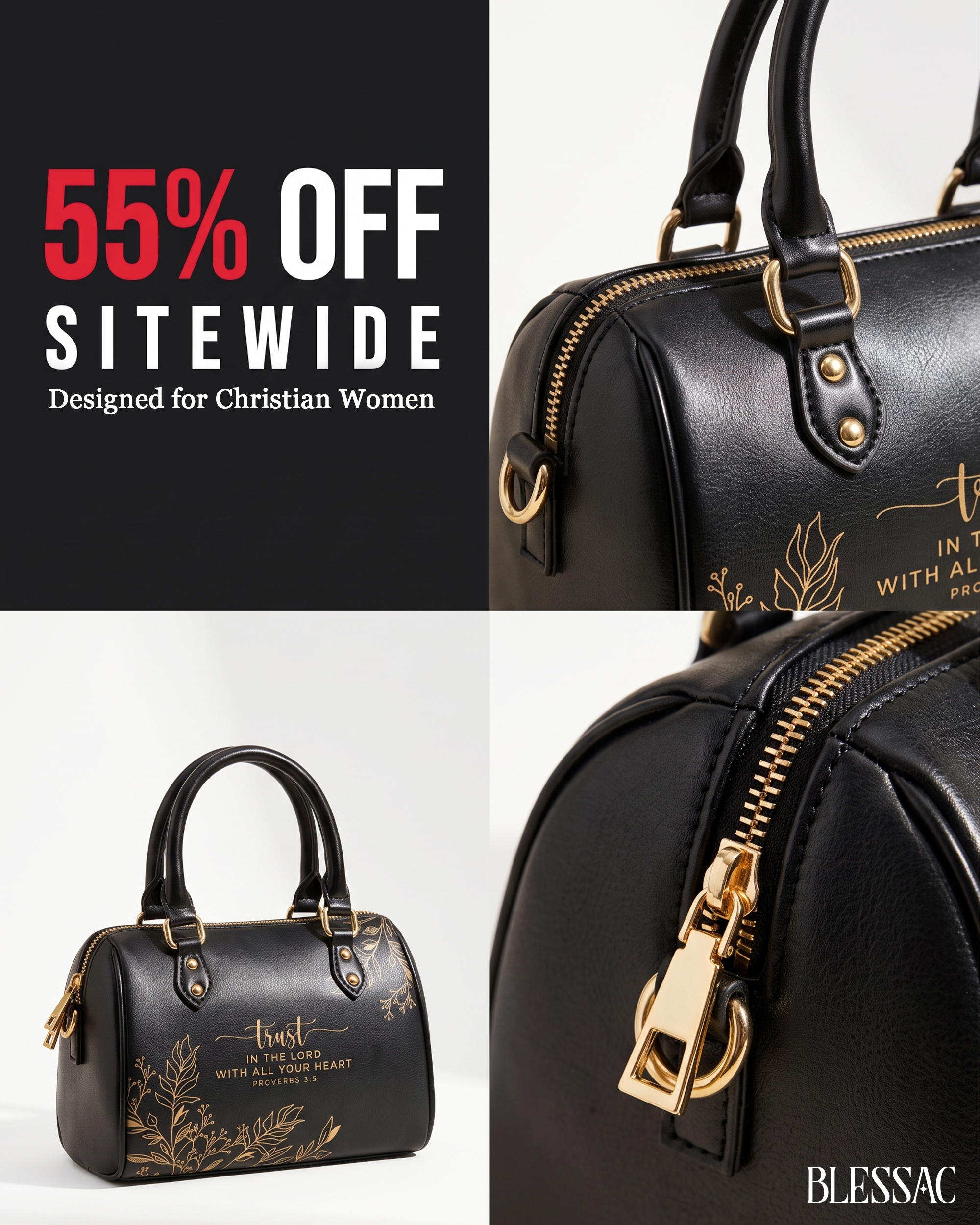 Blessac - Leather Handbags Inspired by Bible Verses Facebook ad