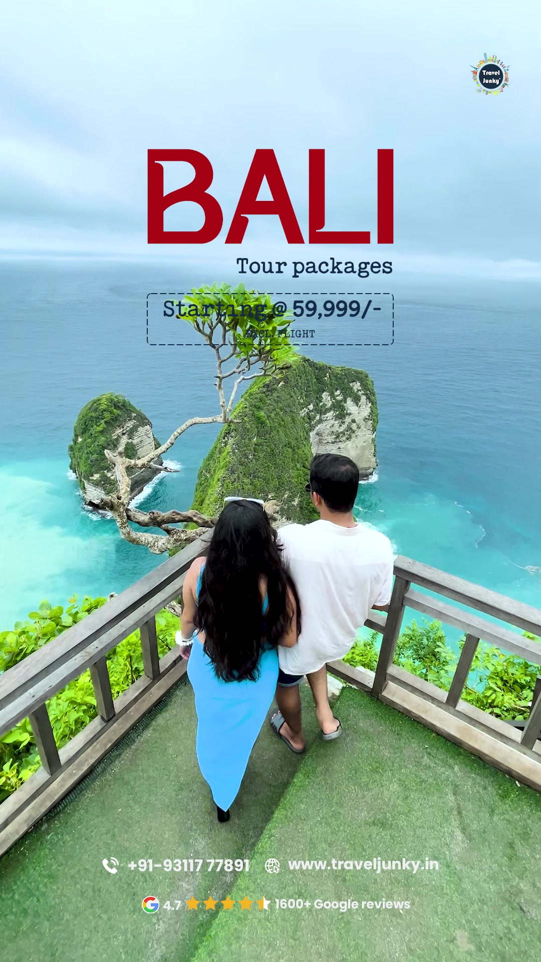 Travel Junky Facebook ad: Bali Travel Packages for Every Type of Traveler