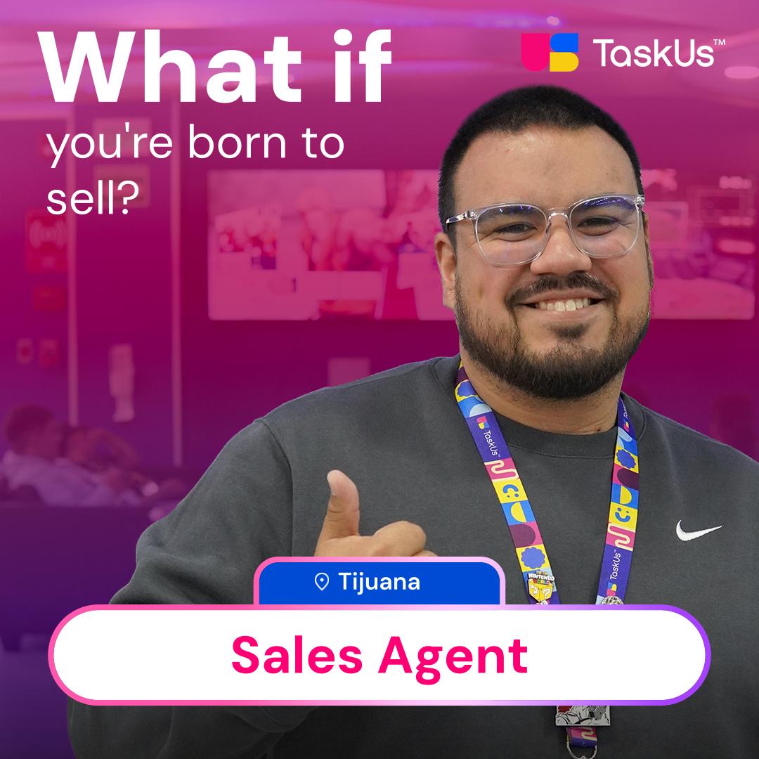 TaskUs Facebook ad: Your English can pay off!