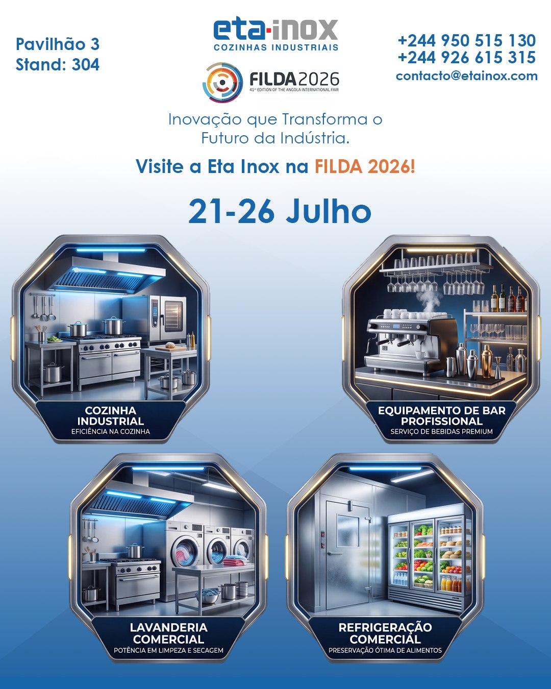 ETA INOX Cozinhas Industriais Facebook ad: Focada em Soluções Completas (Mais Comercial)