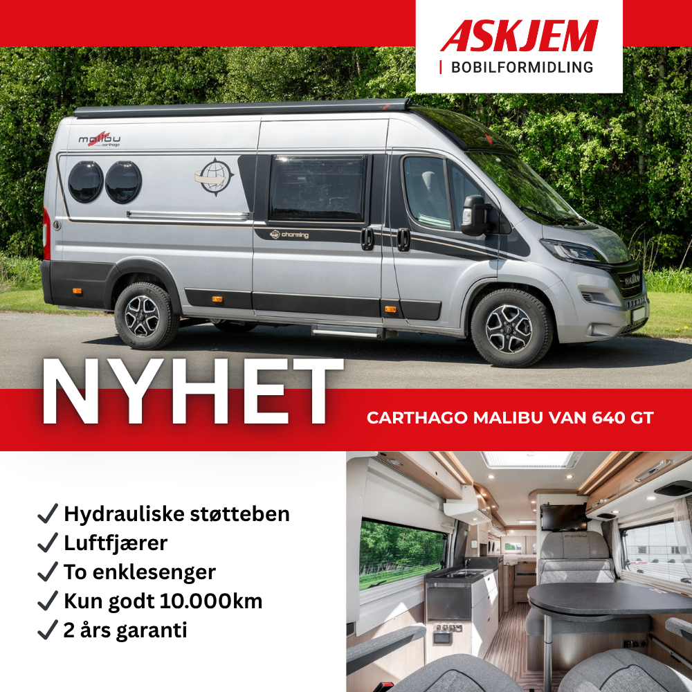 Askjem Bobilformidling Facebook ad: Til salgs: Carthago Malibu Van 640 GT - 2023 - Bybobil…