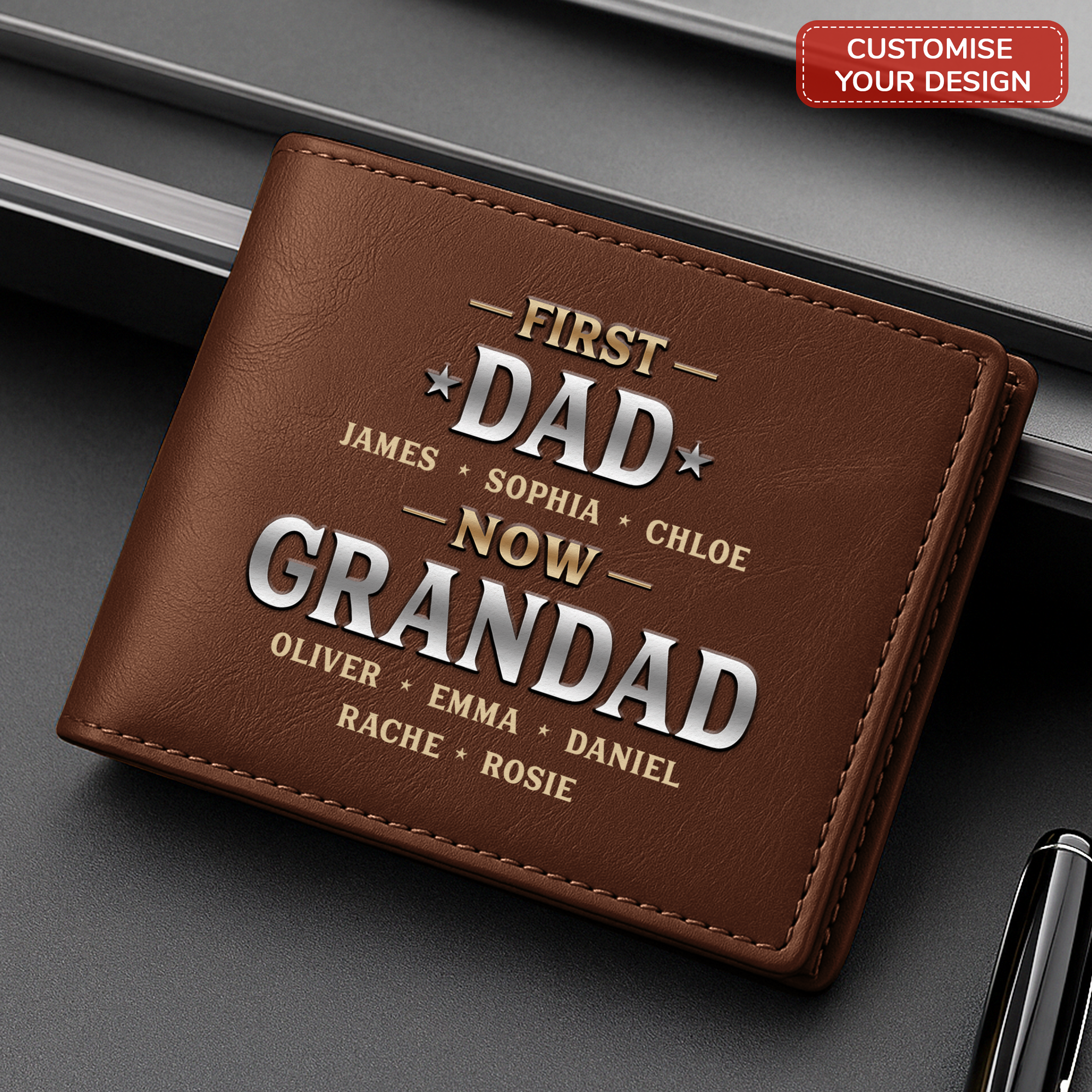 Custom Chic UK Facebook ad: Personalised Gifts for Grandpa/Dad