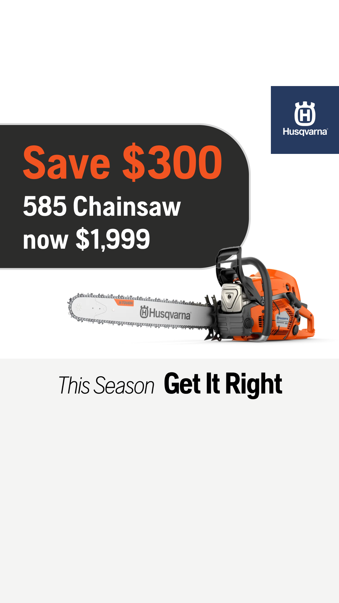 Husqvarna Facebook ad