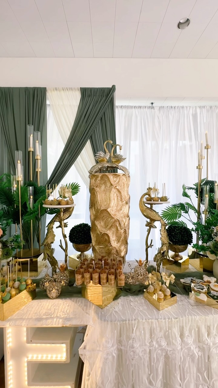 Cakes & Treats By Sarah Facebook ad: A wedding dessert table is one of those…