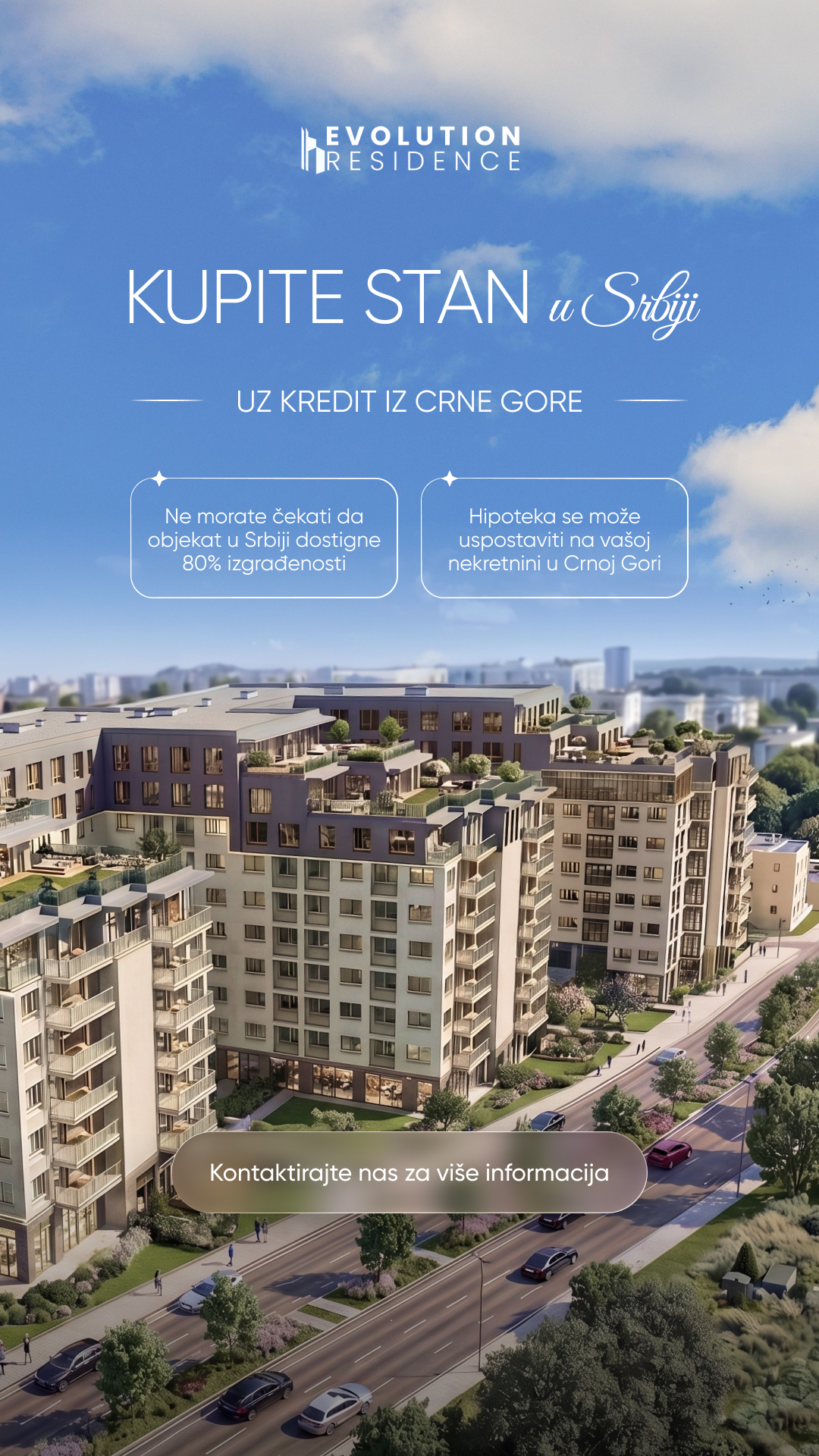 Evolution Residence Facebook ad: VAŽNA VEST ZA KUPCE IZ CRNE GORE KOJI…